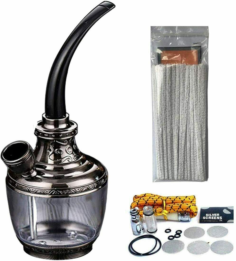 Hokah Portable Bubbler Tobacco Water Smoke Pipe Bong Mini Smoking Pipe FULL PACK