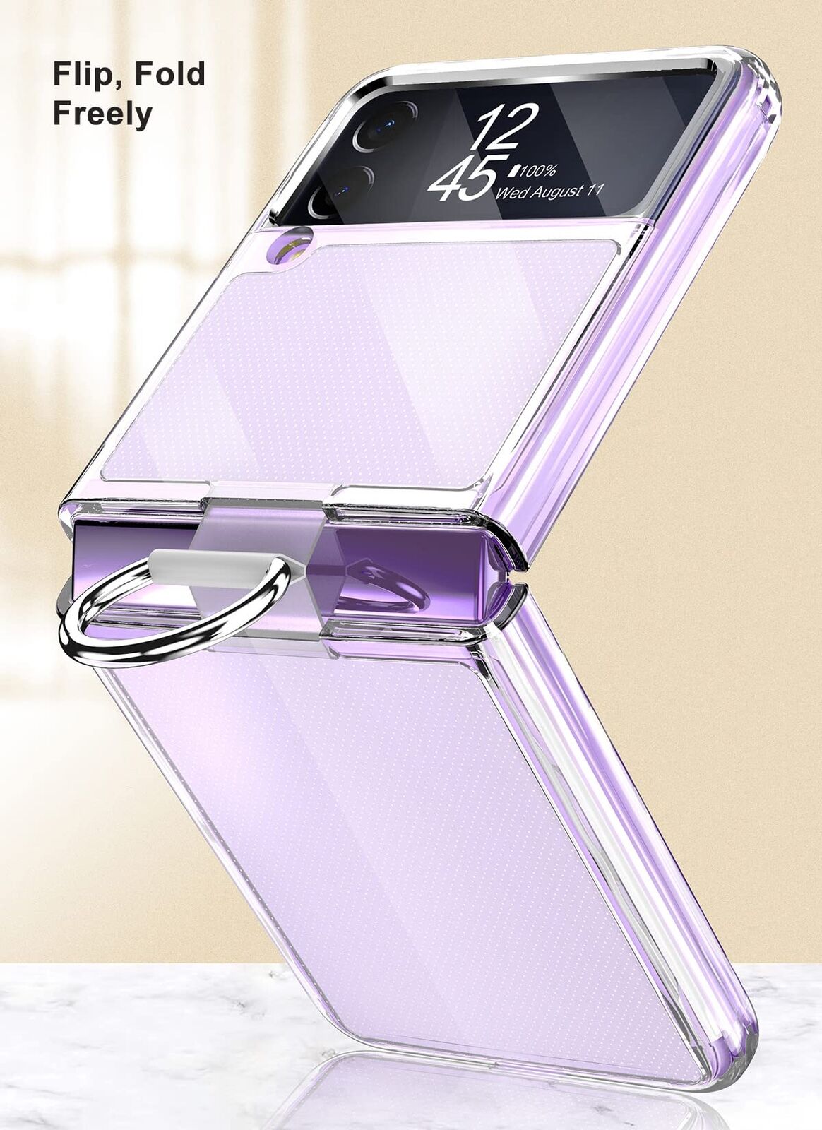 For Samsung Galaxy 5G Hard Case Ultra Slim Clear Cover With Ring Holder