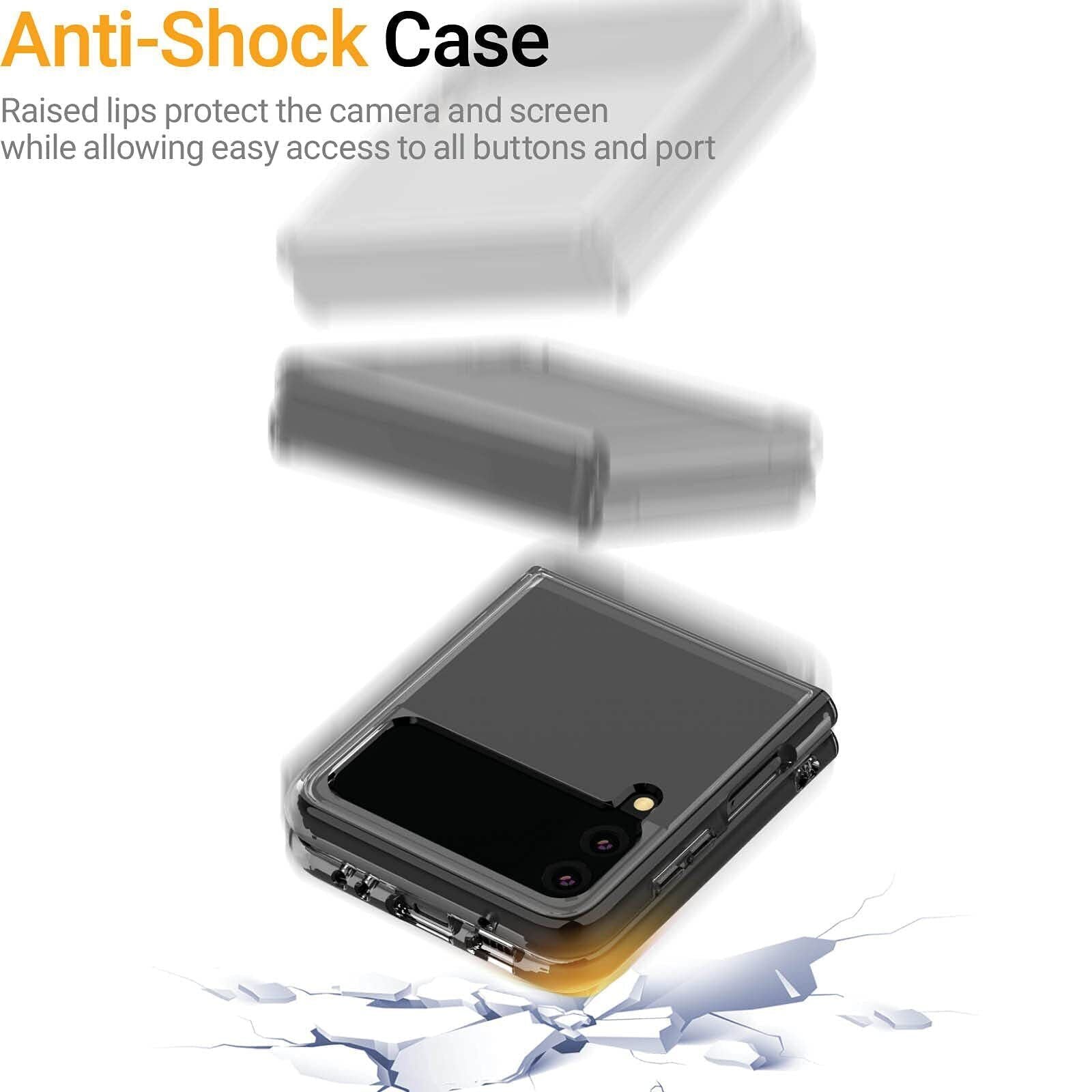 For Galaxy Z Flip 4 5G Screen Protector Hard Case Shockproof Slim Clear Cover