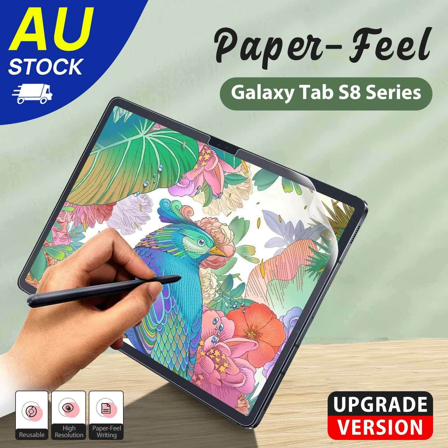 For Galaxy Tab S8 Plus Ultra Paper Like Screen Protector Matte Film Draw Sketch