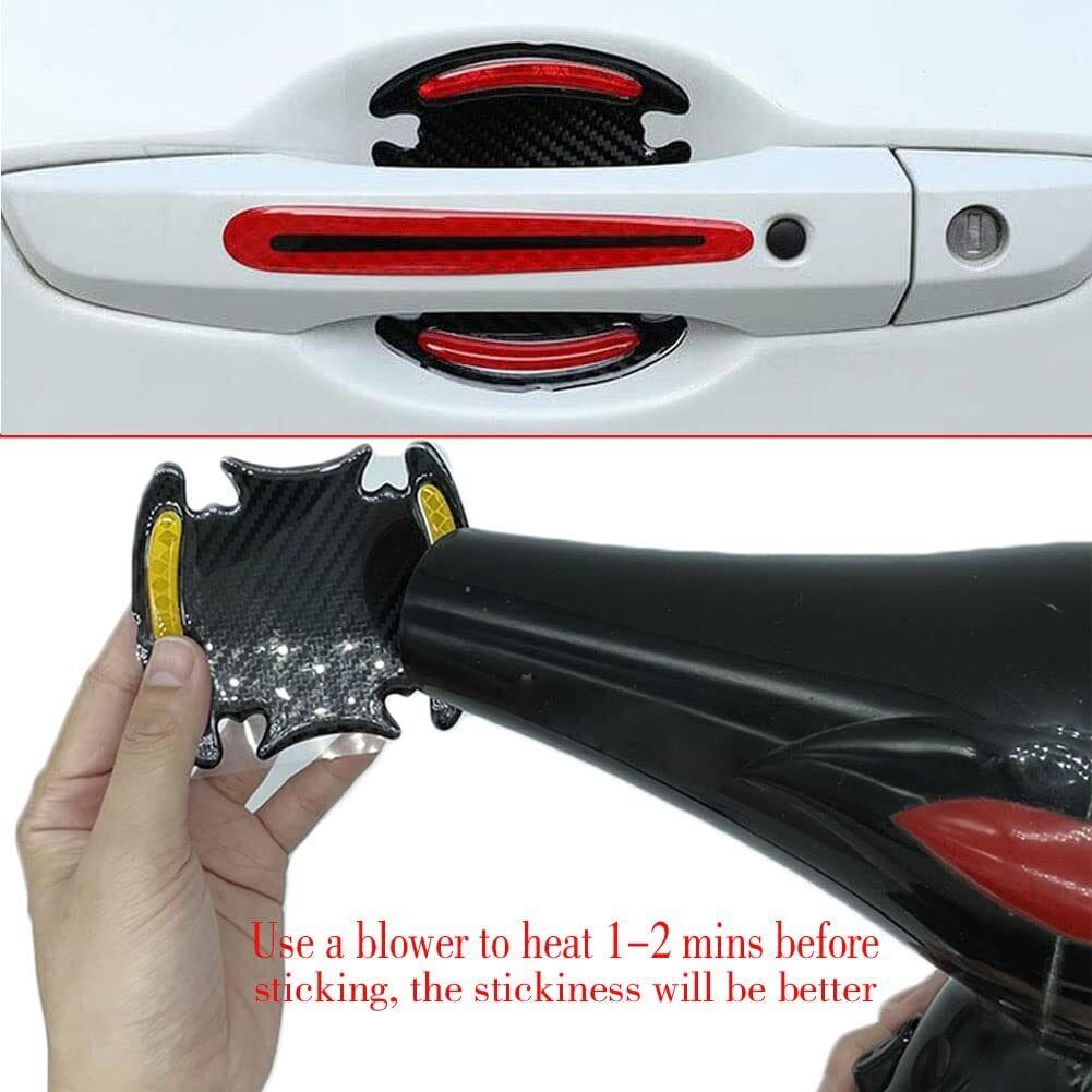 8PS Car Door Handle Sticker Rearview Mirror Scratch Protector Film Strips Cover