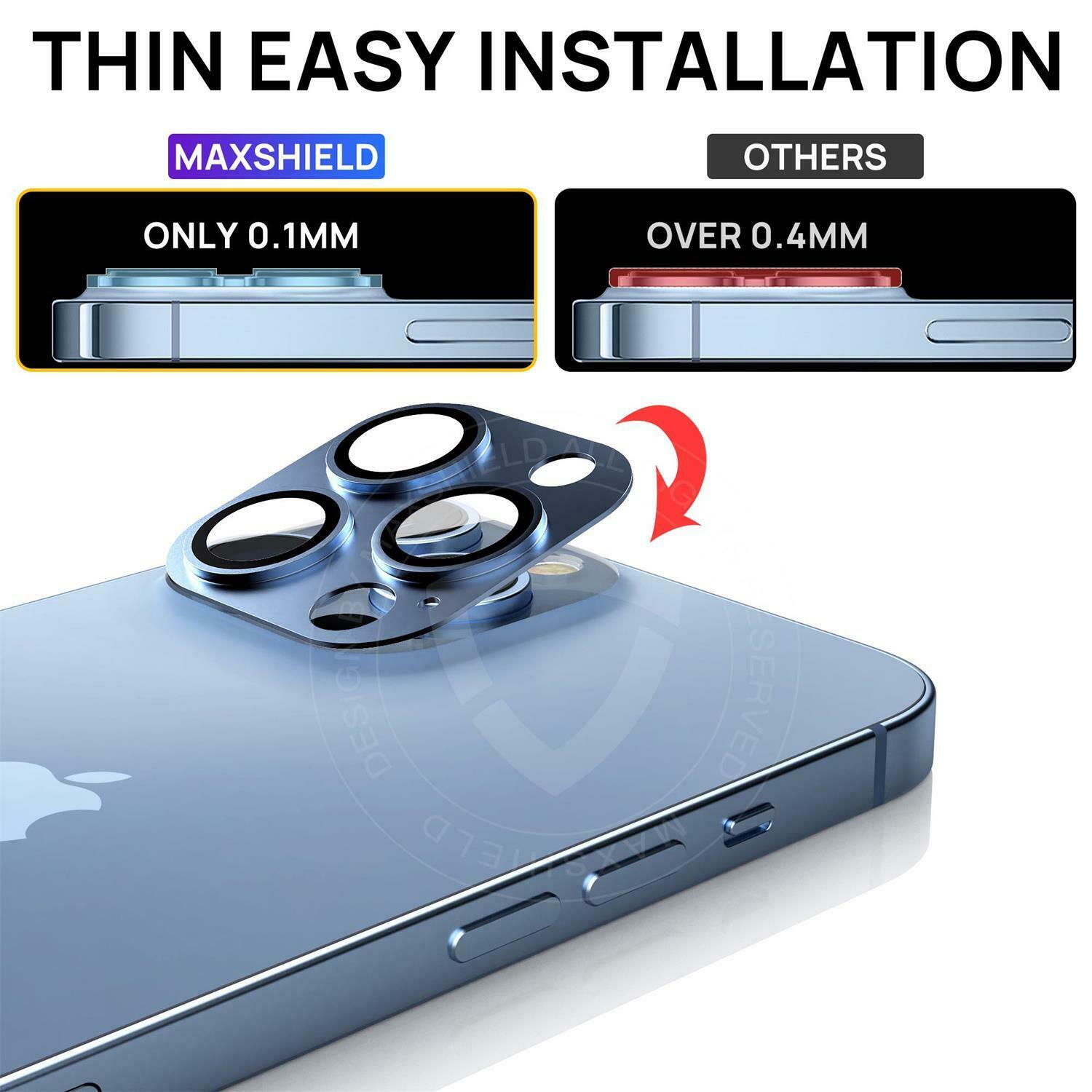 [1 Packs] For Apple iPhone 14 Series Screen Protector Full Cover Metal Camera Lens Glass