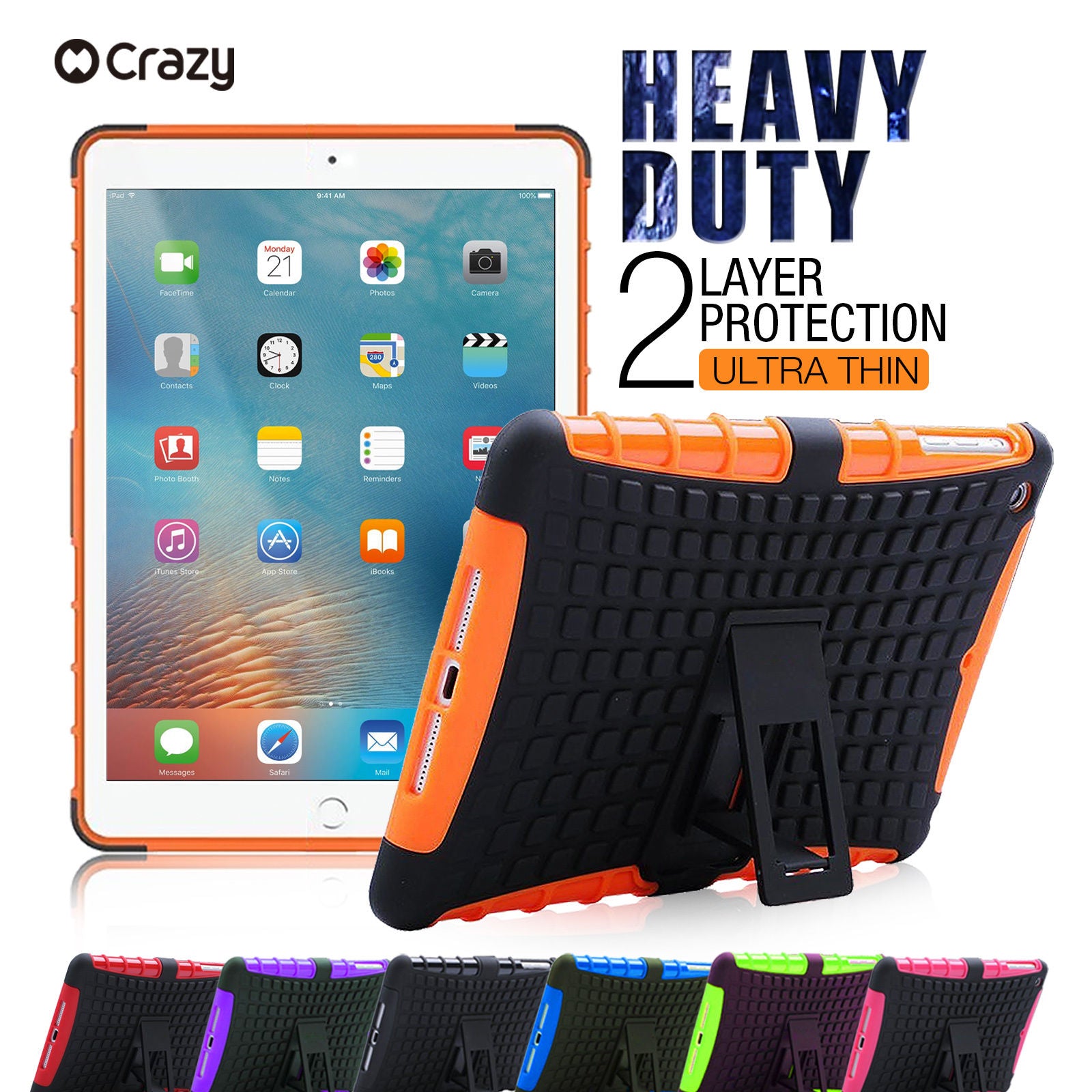 Shockproof Heavy Duty Tradesman Tough Case Cover for iPad Pro 9.7" 2017