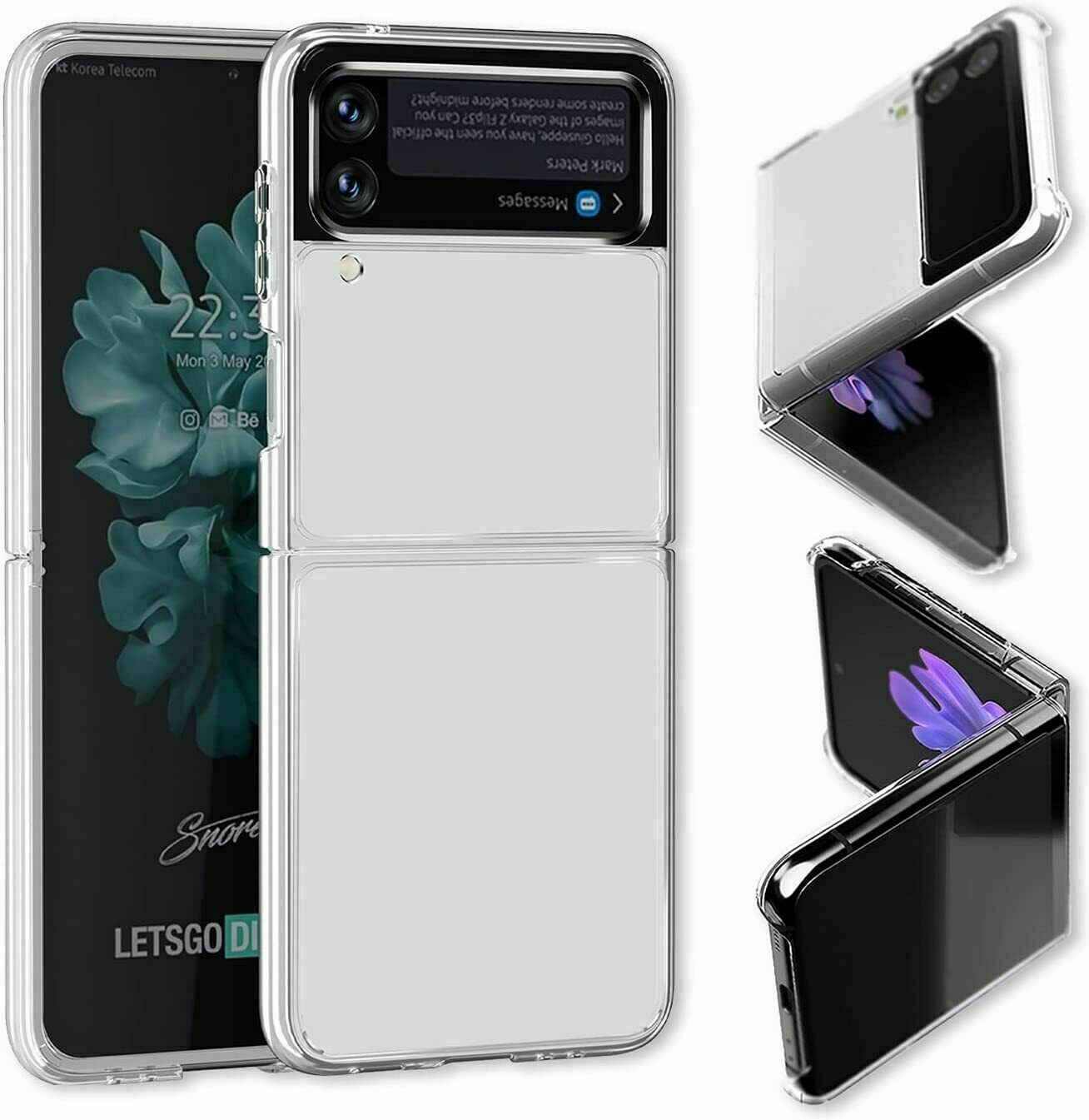 For Galaxy Z Flip4 5G Screen Protector Hard Case Ultra Slim Clear Cover