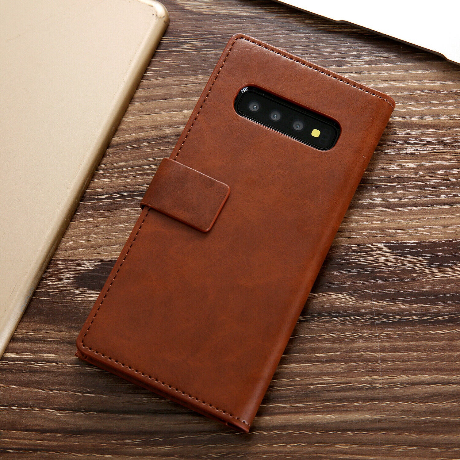 Samsung Galaxy S8 Zipper Leather Wallet Card Magnetic Case Cover-Wine