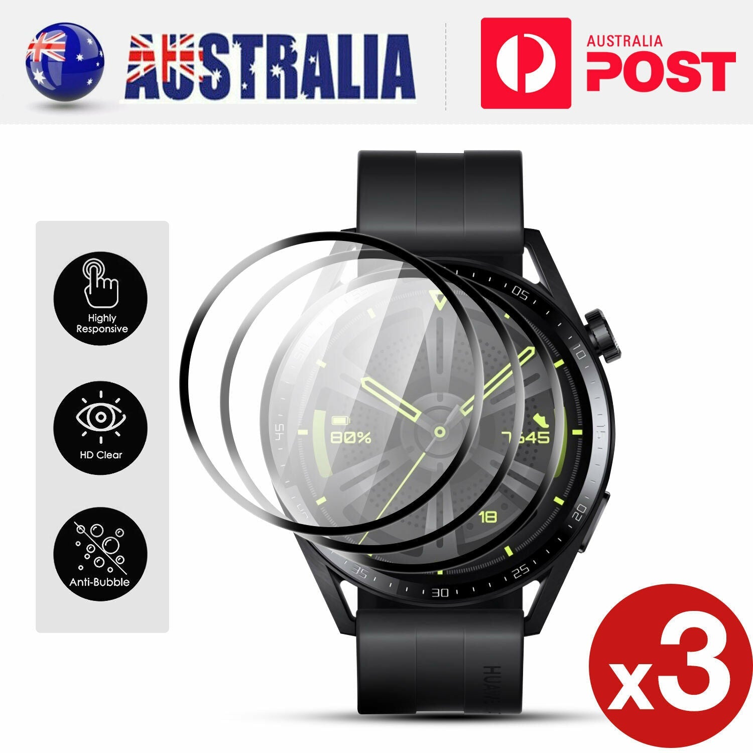 For Huawei Watch GT 3 Active Classic 42 46mm Hydrogel Screen Protector Glass Film