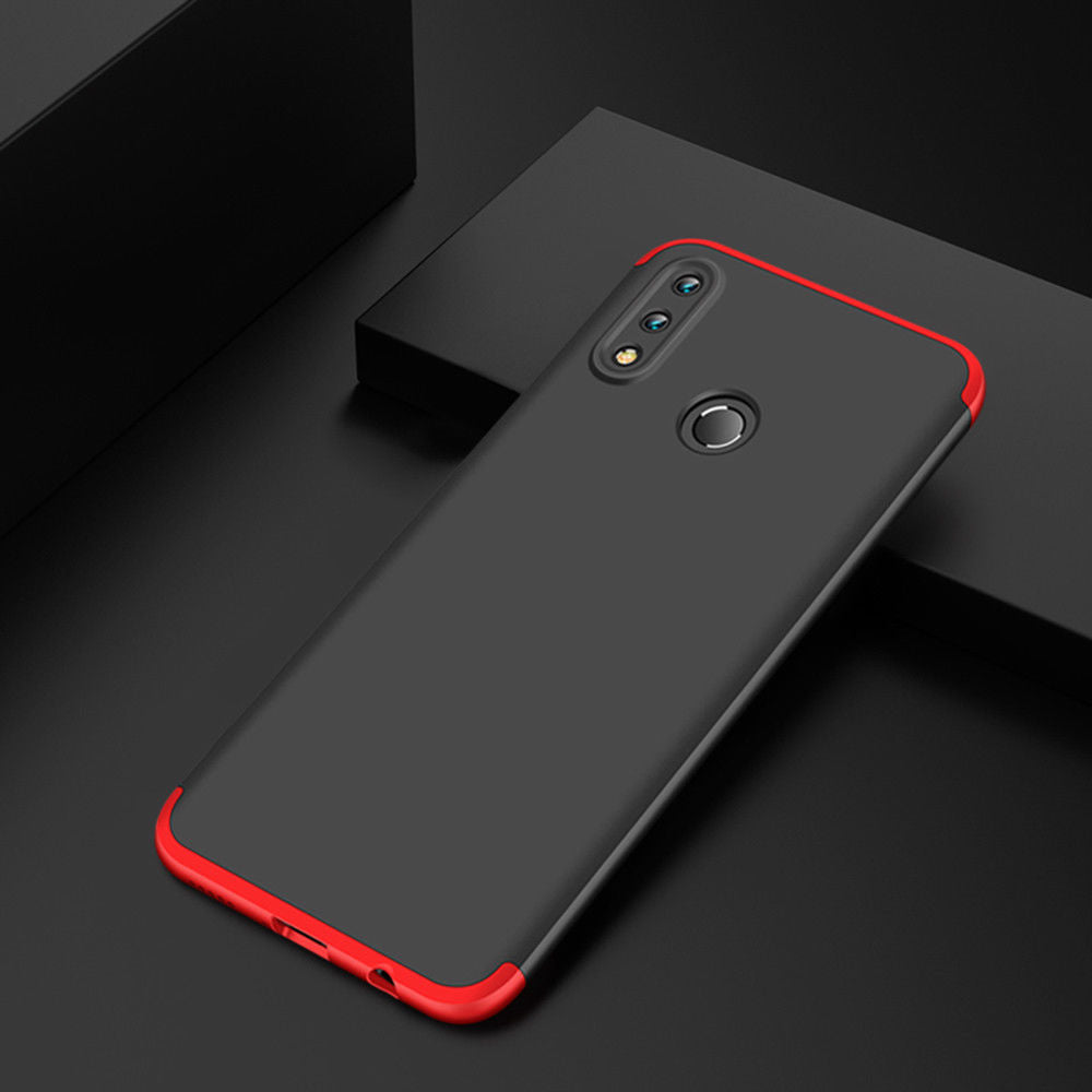 360° Full Tough Cover Shockproof Heavy Duty Bumper Armor Case For Huawei Nova 3i-Red Black