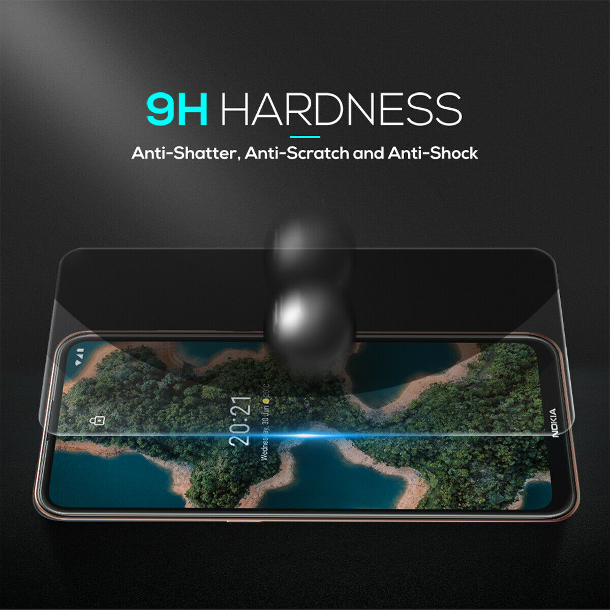 For Nokia X20 MAXSHIELD Full Cover 9H Tempered Glass Screen Protector