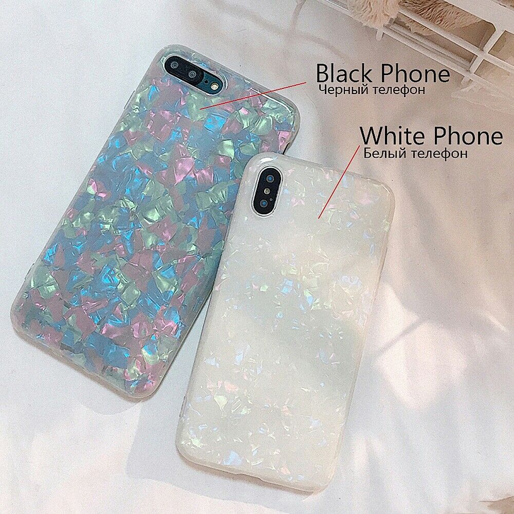 Samsung S10+ Plus Cover Marble Silicone Skin TPU Bumper-Rainbow