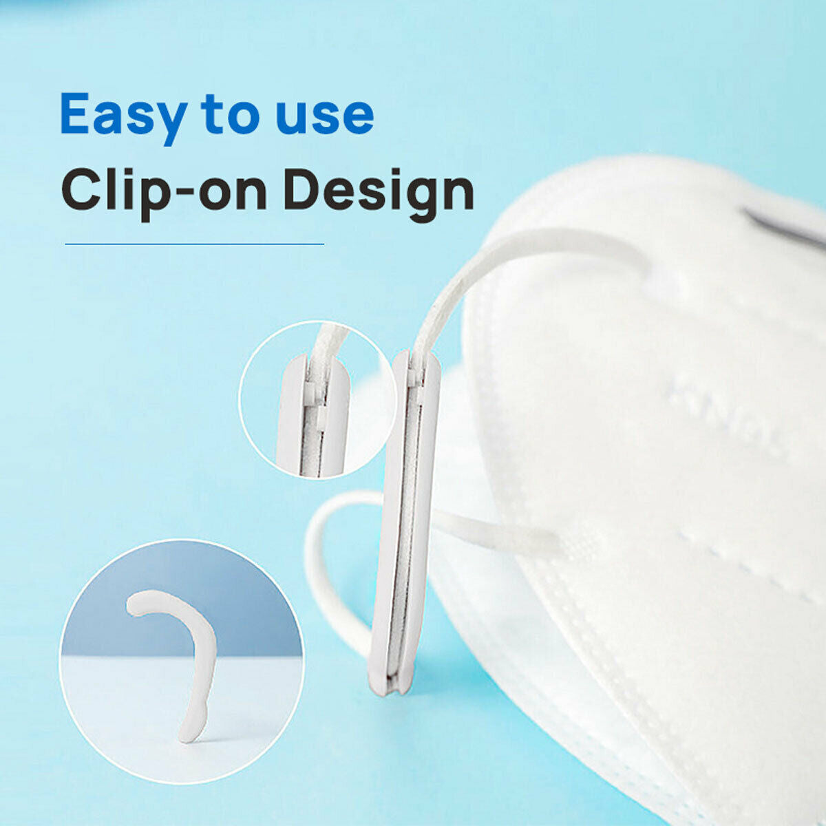 4PCS Ear Hook Face Mask Holder Strap with adjustable washable Ear Protector