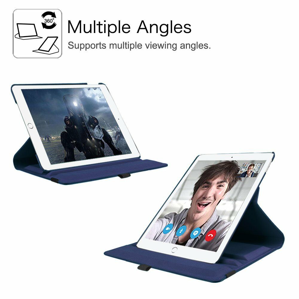 360 Rotate Leather Case Cover For Apple iPad Mini 1 2 3