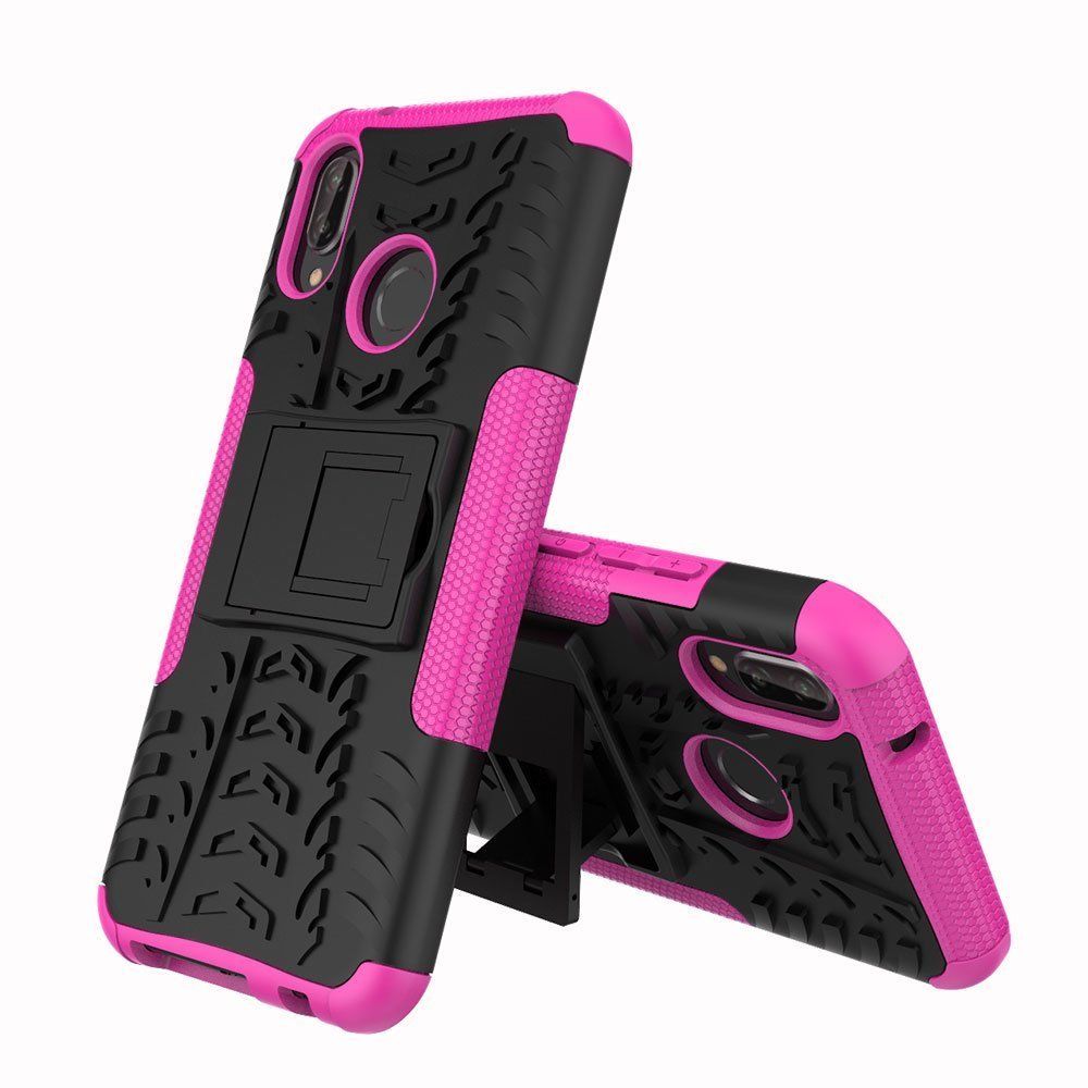 For Huawei Nova 3E Heavy Duty Tough Shockproof Strong Case Cover-Pink