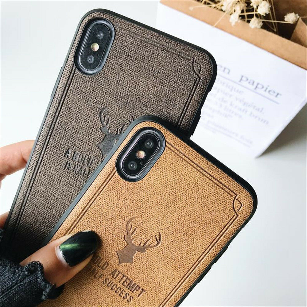iPhone XR Cloth Case Deer Soft TPU Silicon Slim Back Cover