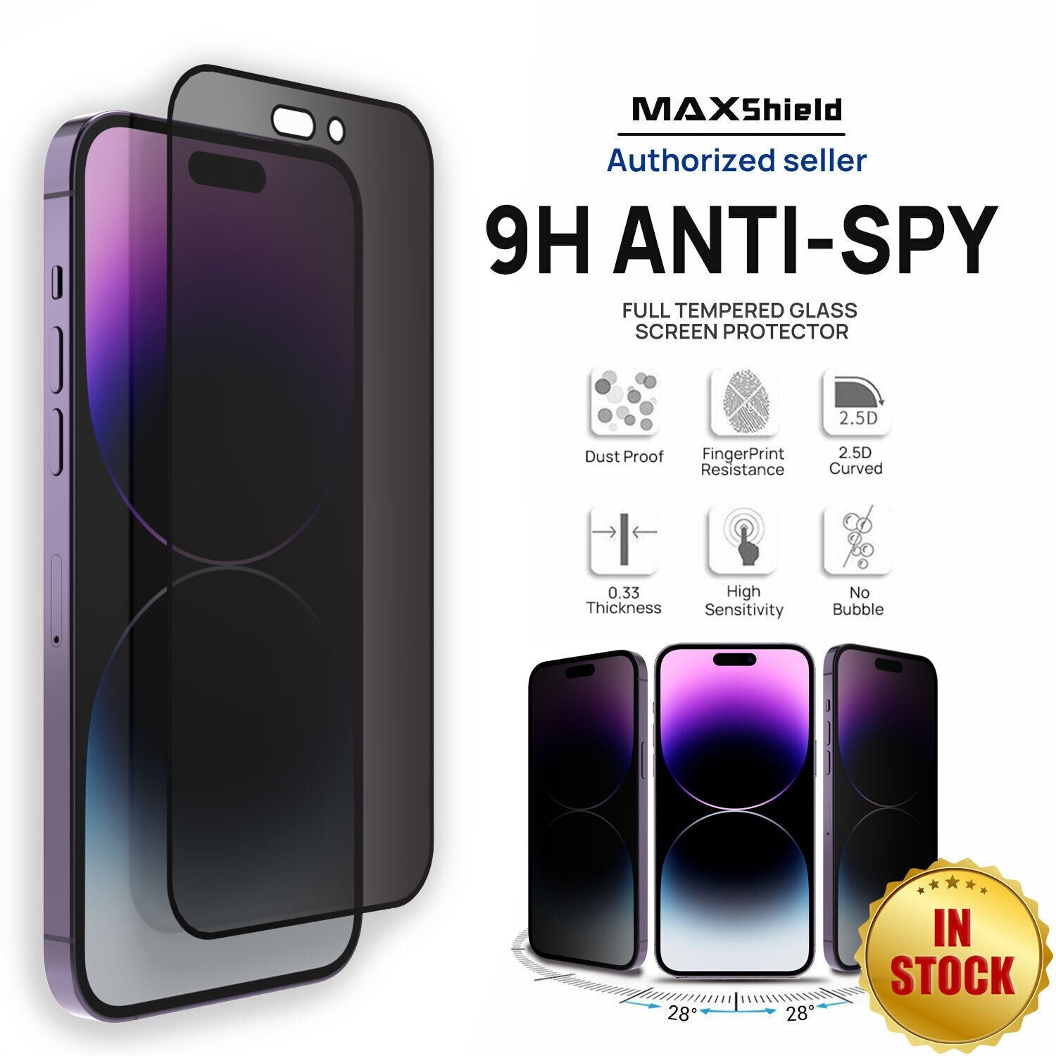 2x Privacy Tempered Glass Screen Protector For iPhone 14 Series