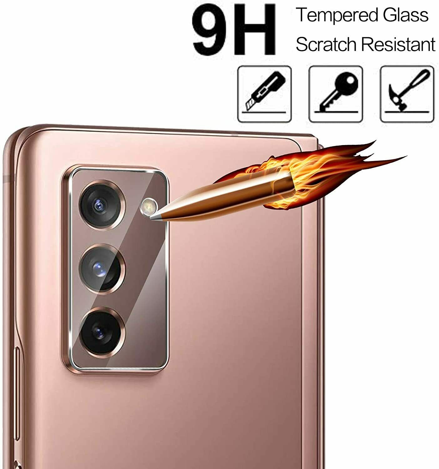 For Galaxy Z Fold 2 5G / Z Flip 5G/ Z Flip Back Camera Lens Tempered Glass Screen Protector