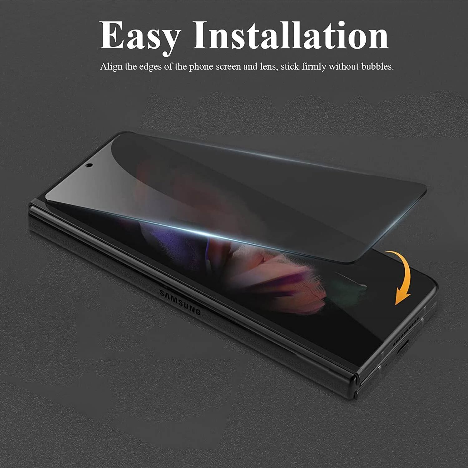 For Galaxy Z Fold 4 5G Tempered Glass Anti Spy Privacy Screen Protector Film