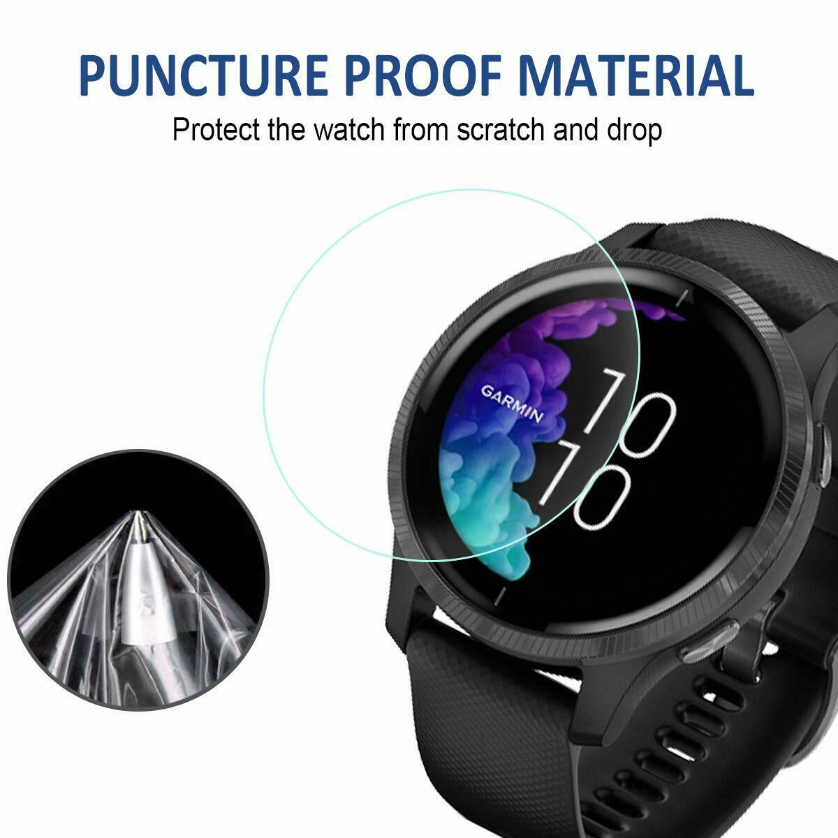 2x For Garmin Venu with AMOLED Display Screen Protector Full Cover Hydrogel Film