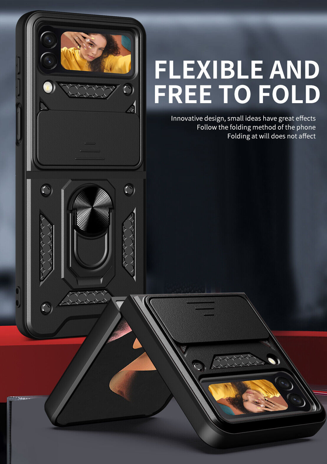 For Samsung Galaxy Z Fold 5 4 Flip 5 4 5G Case Cover Shockproof Rugged Ring Holder