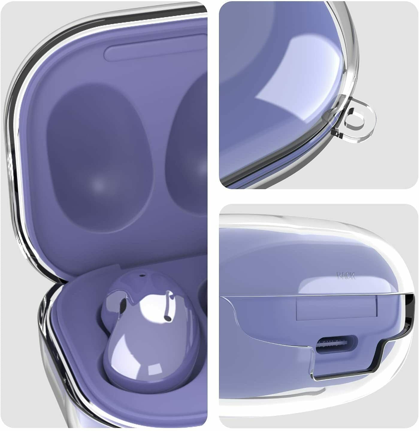 Clear Protective Cover Case for Samsung Galaxy Buds 2 Live/ Pro Earbuds Earphone
