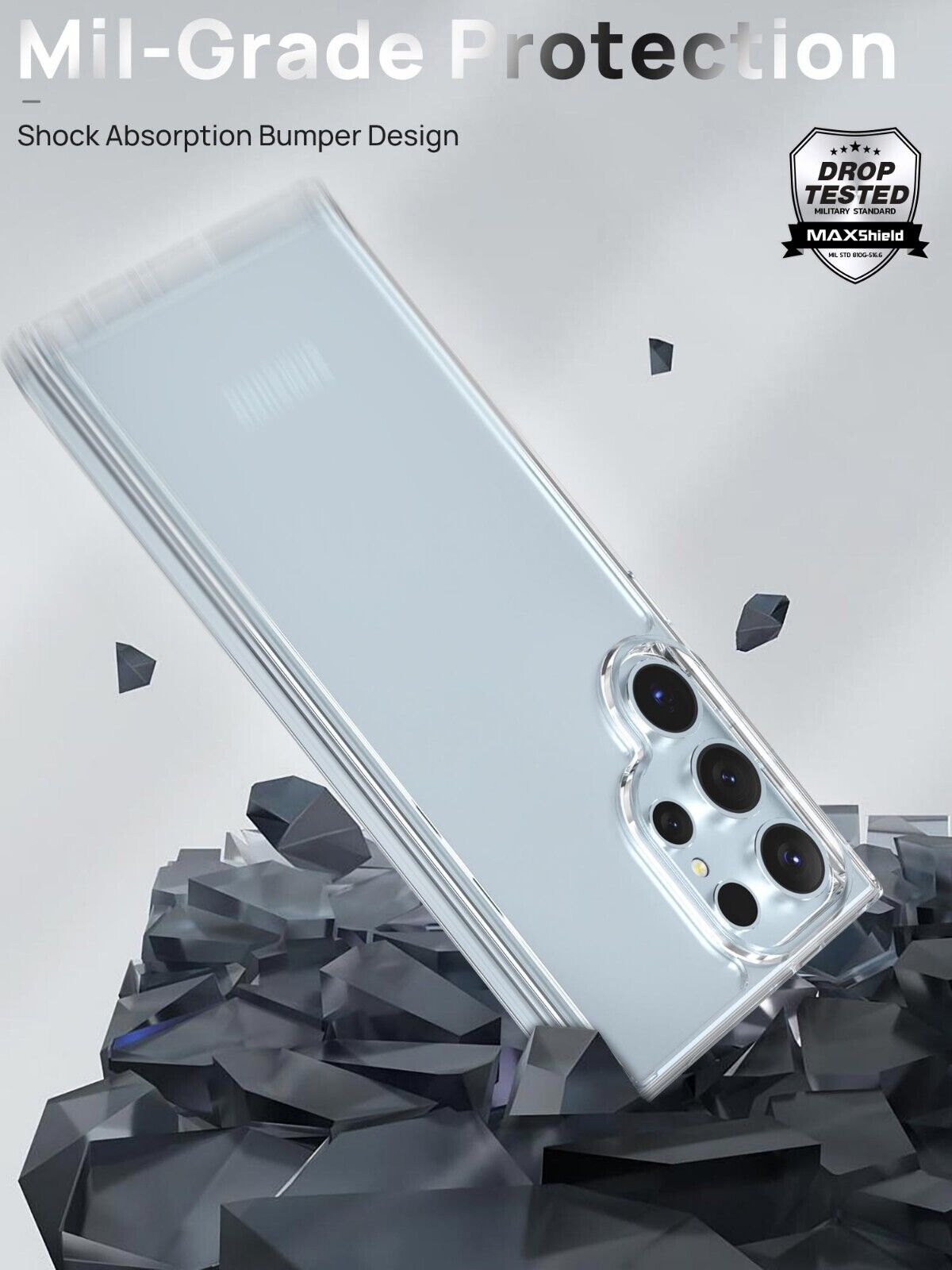 For Galaxy S24 Plus Ultra 5G Case Shockproof Clear Slim Cover