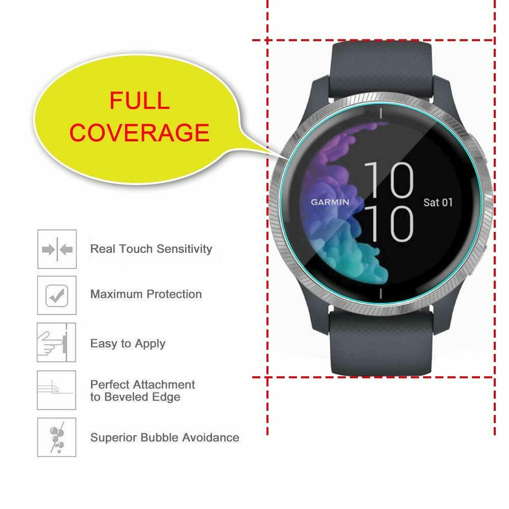 2x For Garmin Venu with AMOLED Display Screen Protector Full Cover Hydrogel Film
