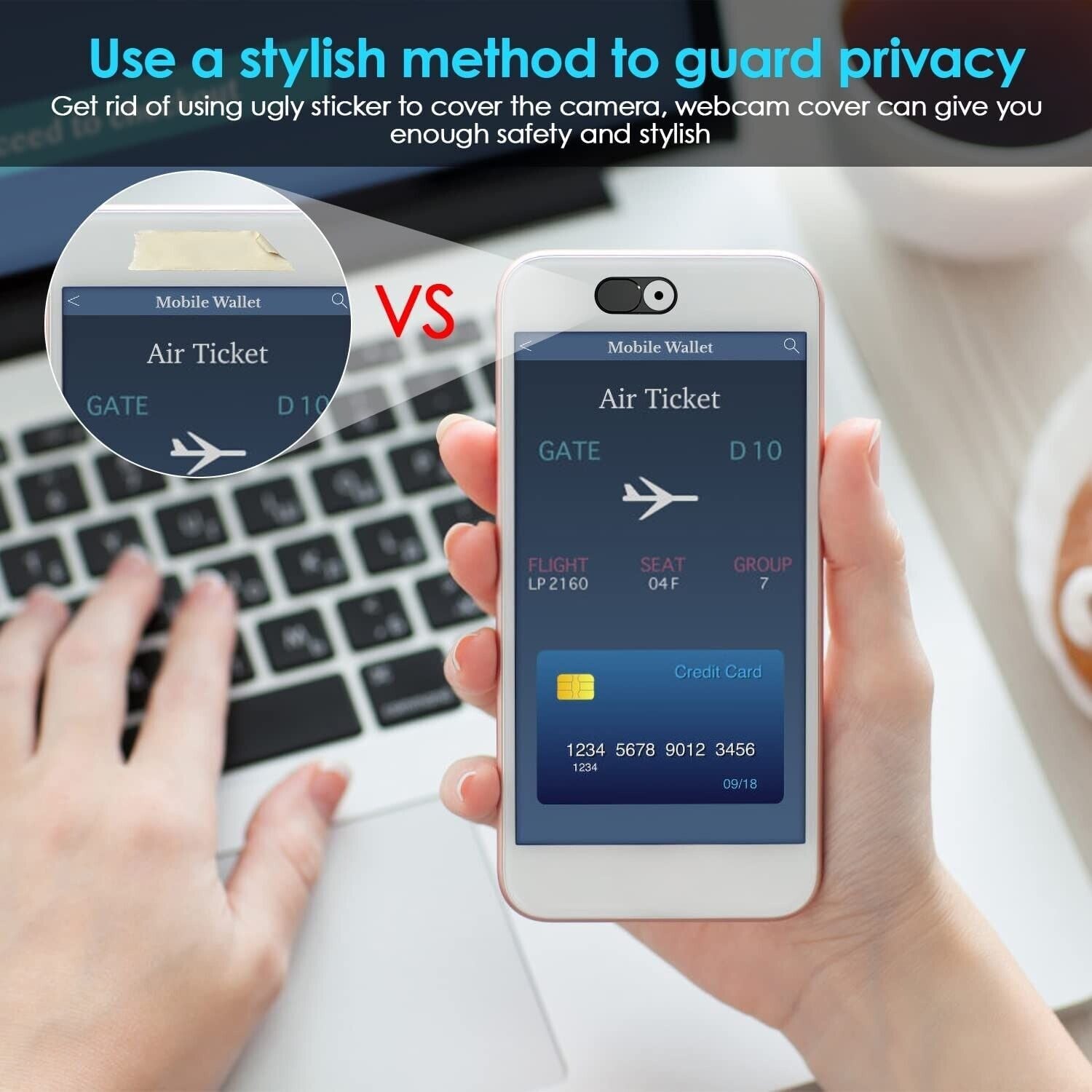 Metal Ultra-Thin Webcam Cover Laptop iPad Web Camera Cover Slide Protection