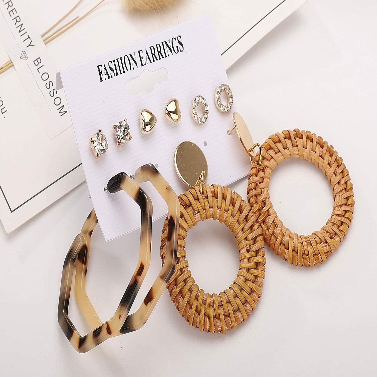 Silver Gorgeous Women Earrings Stud CZ Crystal Cubic Zircon Dangle Wedding