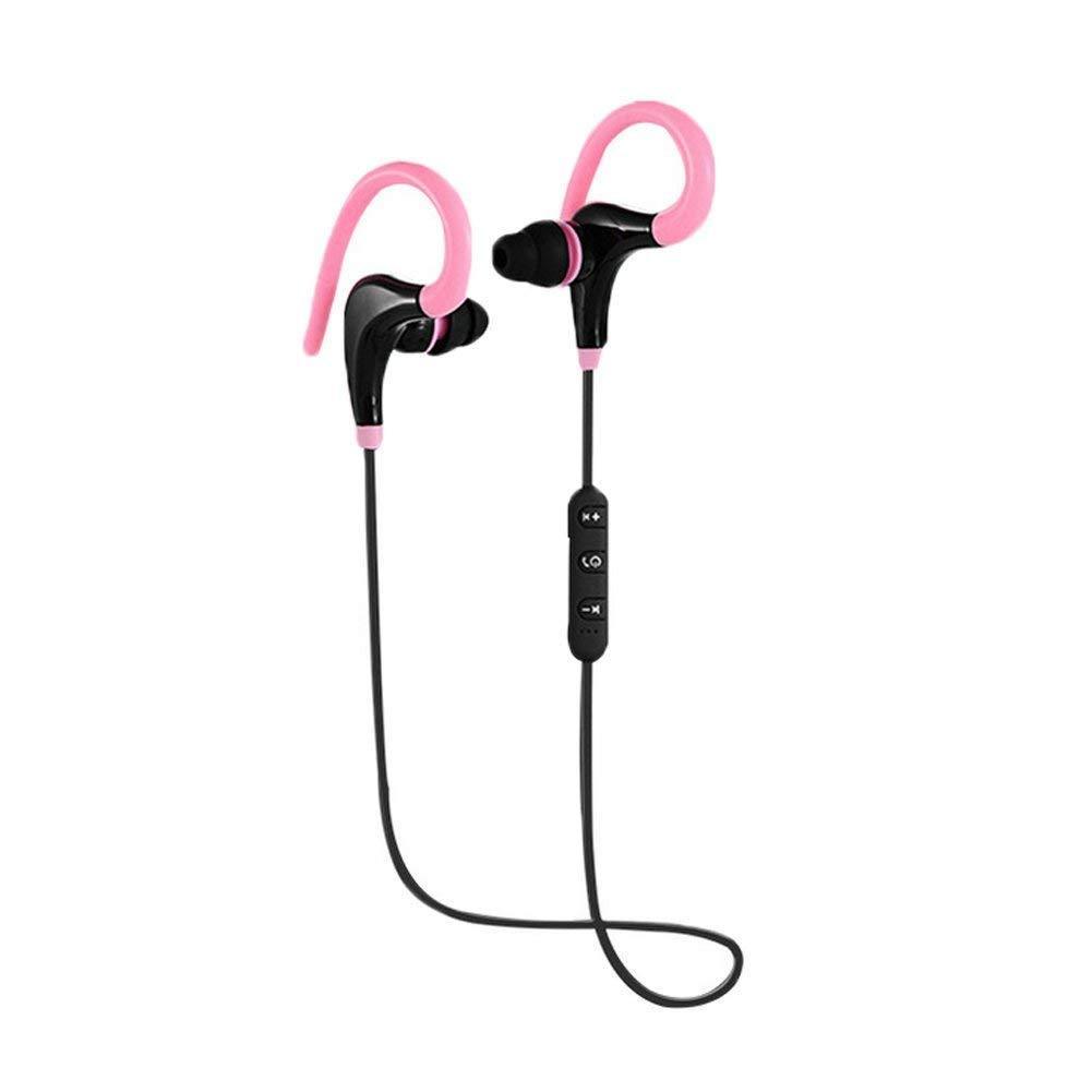 Wireless Sports Bluetooth Headphones,Stereo Earbuds Noise Cancelling Earphones-Red