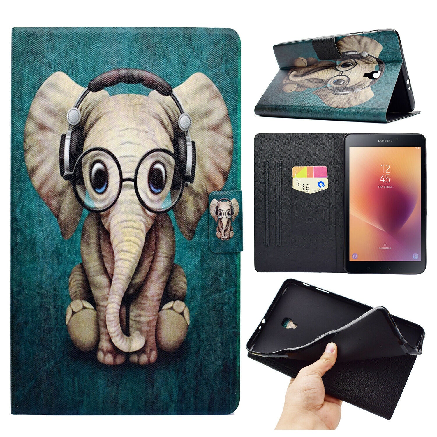 For Samsung Tab A 10.1" 2019 SM-T510 T515 Tablet Case Smart Magnet Leather Cover-19 Patterns