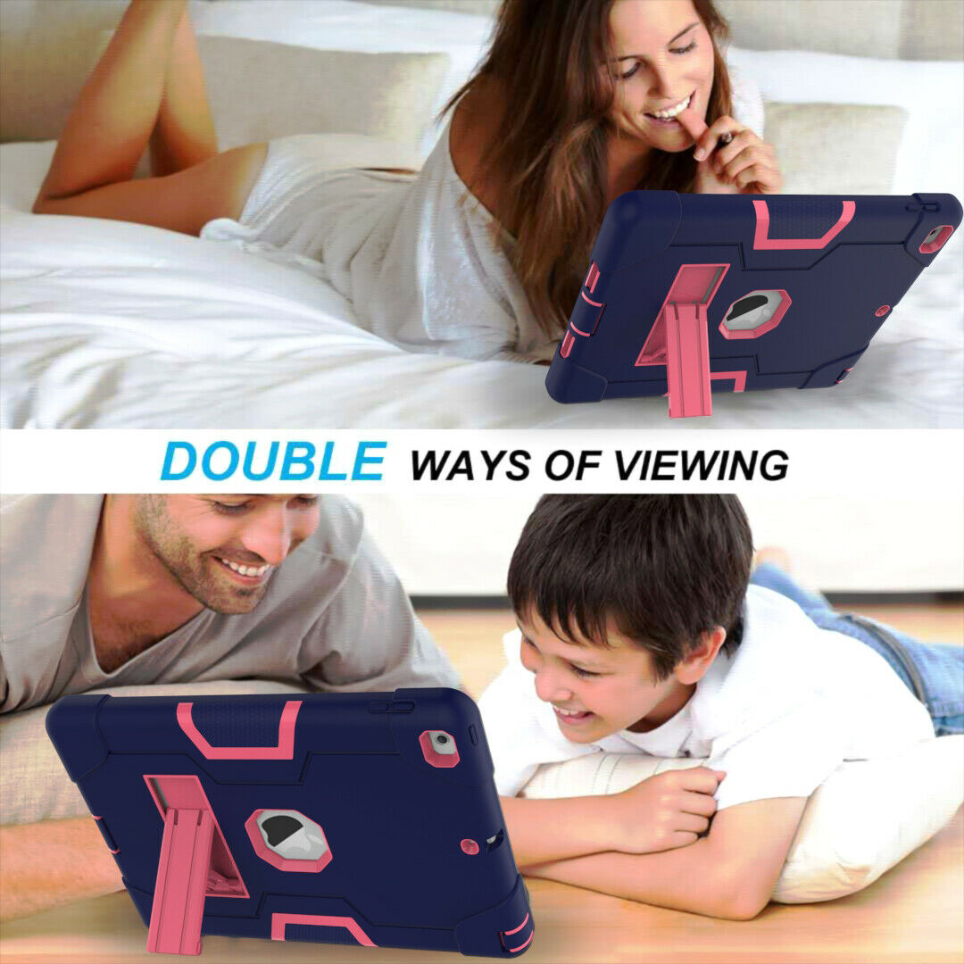 For iPad 7th Gen 10.2 2019 Case Shockproof Hybrid Rubber Tough Armor Stand Cover