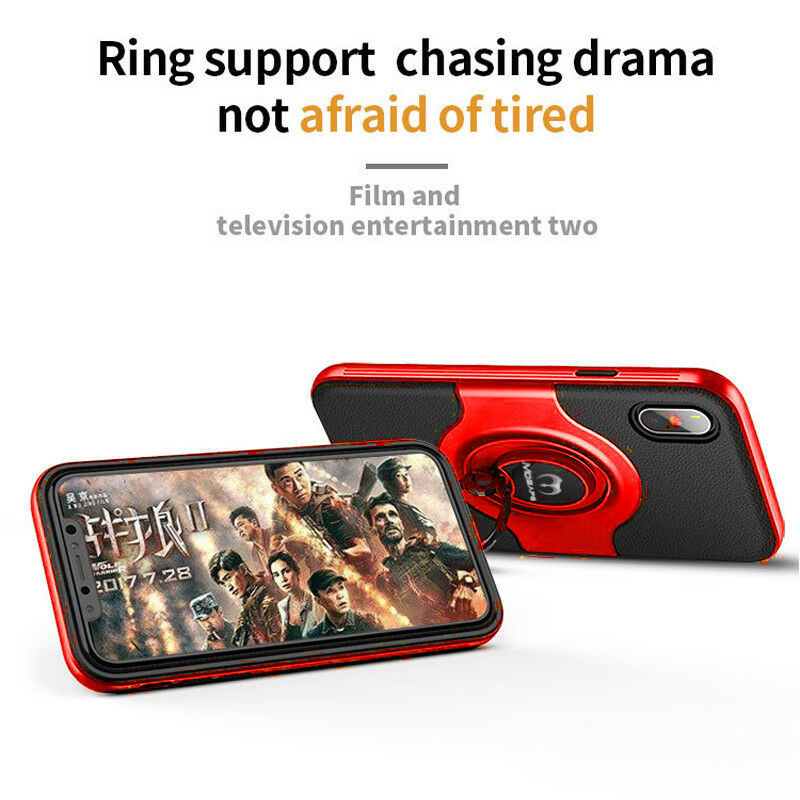 iPhone XR Ring Magnetic Shockproof Hybrid TPU Bumper Case