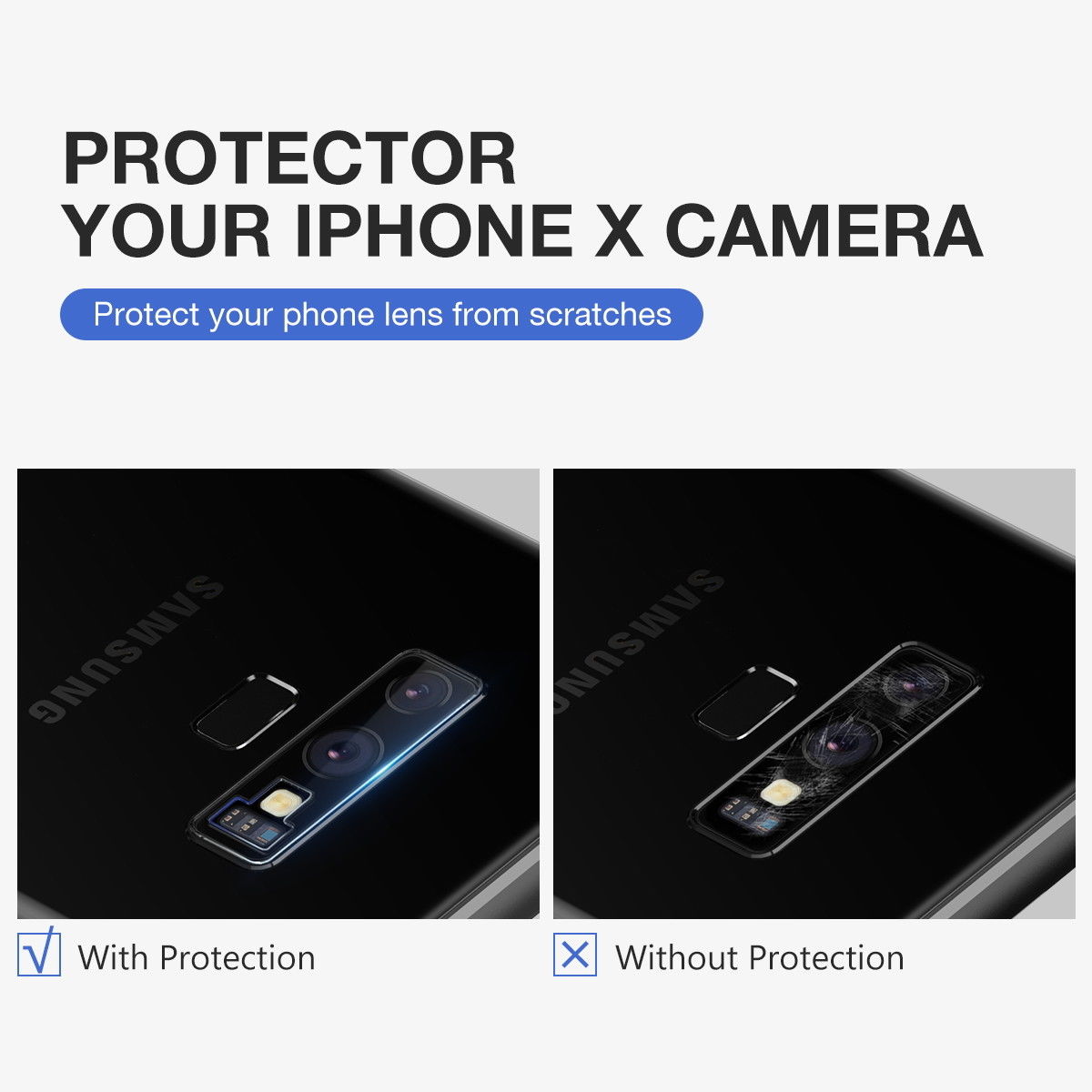 Samsung Galaxy S10 Plus Back Camera Lens Tempered Glass Protector