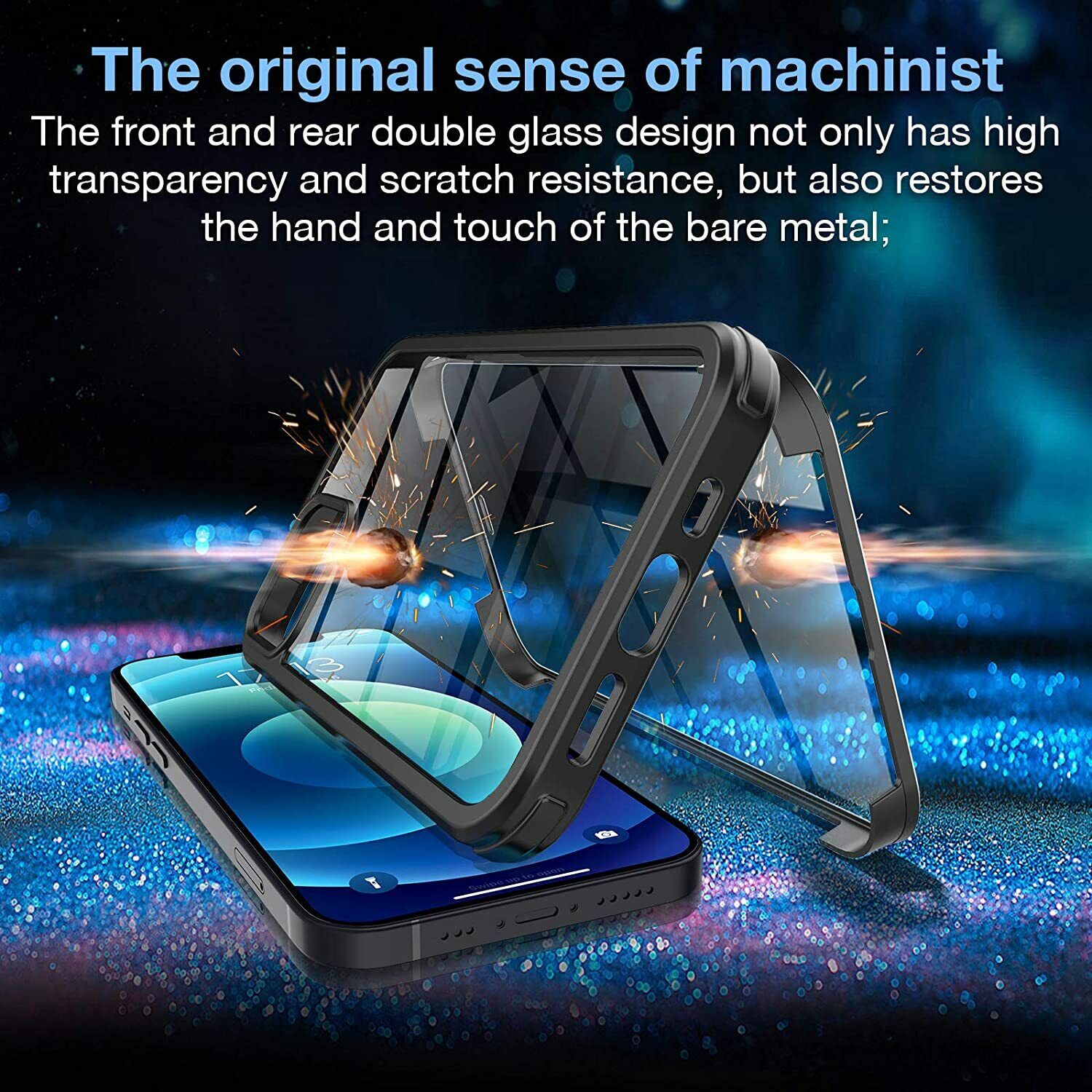 For iPhone 14 Series Shockproof Heavy Duty Full Body Glass Case Cover+Lens Screen Protector