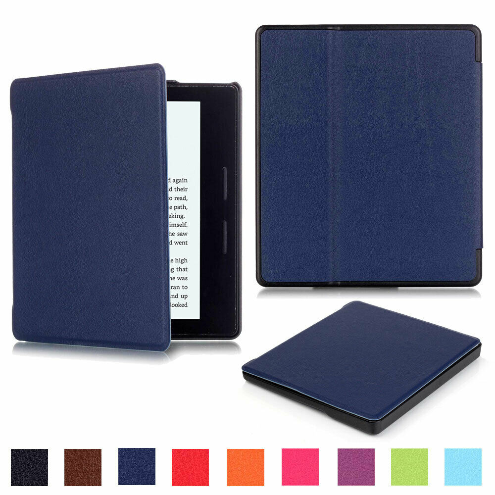 For Amazon Kindle Oasis 2019 Case 7'' 10th Gen Magnetic Leather Smart Cover--Dark Blue