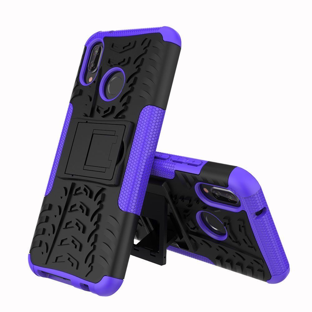 For Huawei Nova 3i Heavy Duty Tough Shockproof Strong Case Cover-Purple
