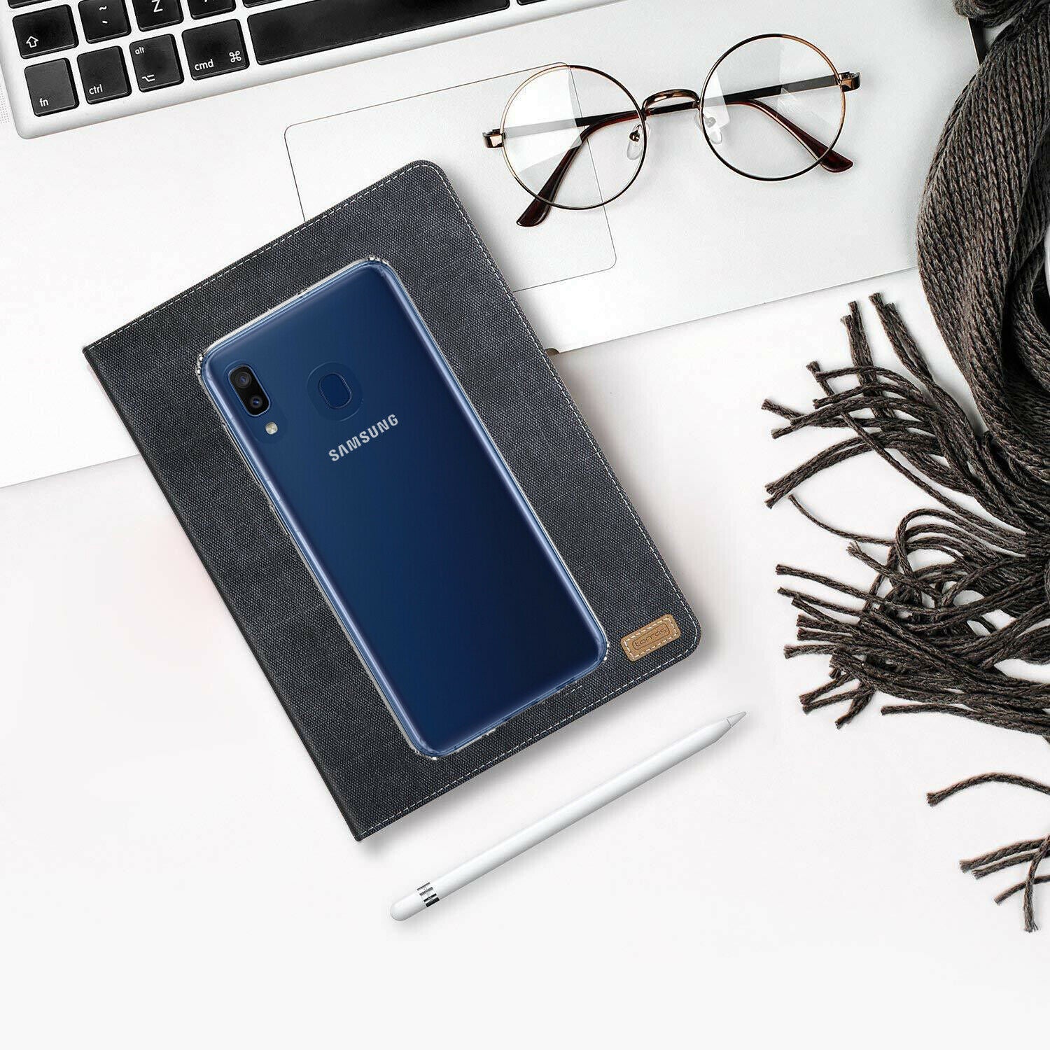 Hard Clear Samsung Galaxy A20 Case Clear Heavy Duty Shockproof Slim Cover