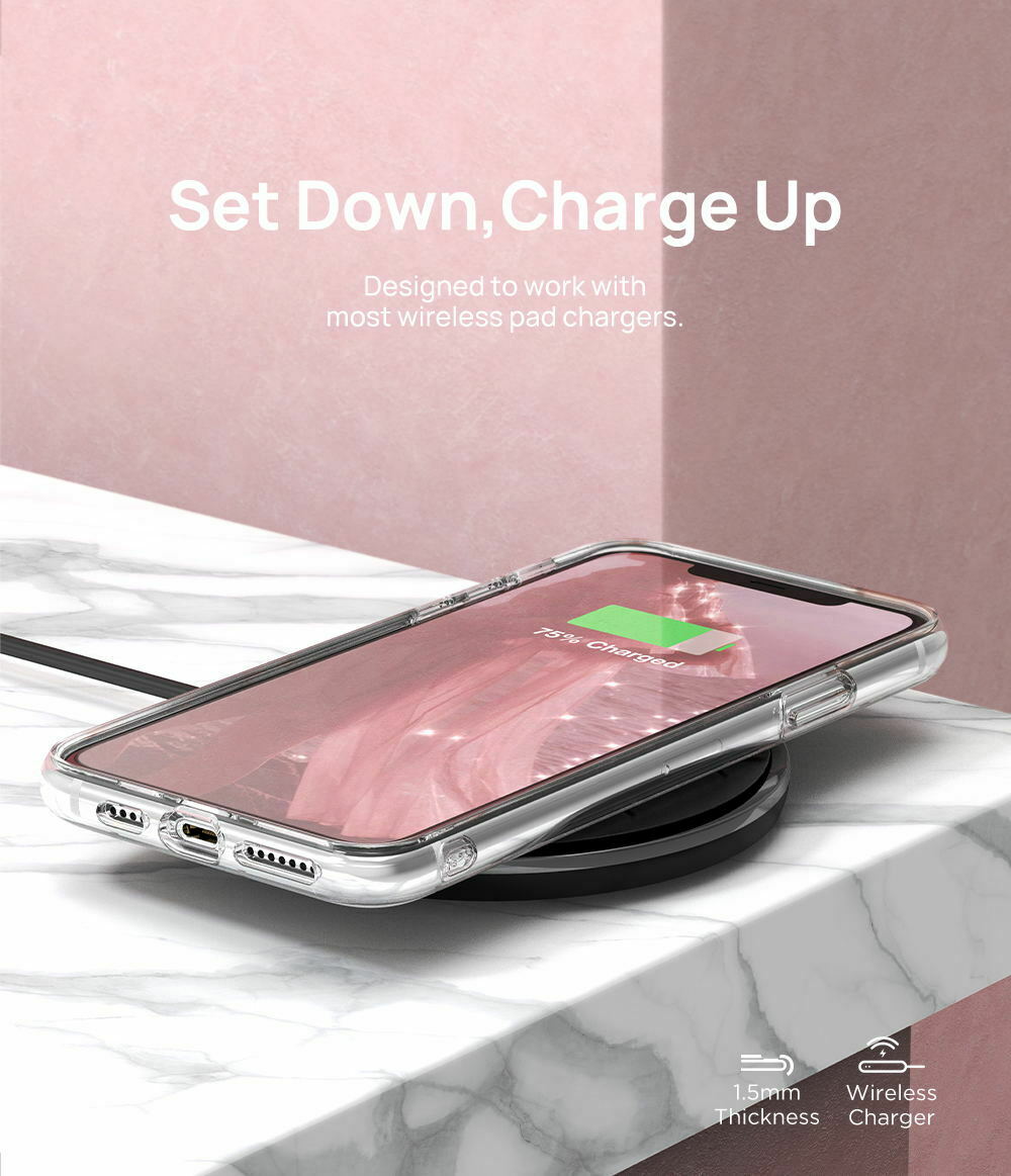 TiTiShark For iPhone 11/Pro/Max Case Clear Marble Shockproof Case