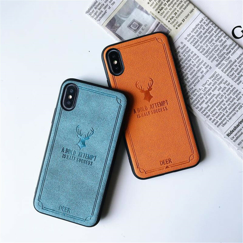 iPhone XR Cloth Case Deer Soft TPU Silicon Slim Back Cover