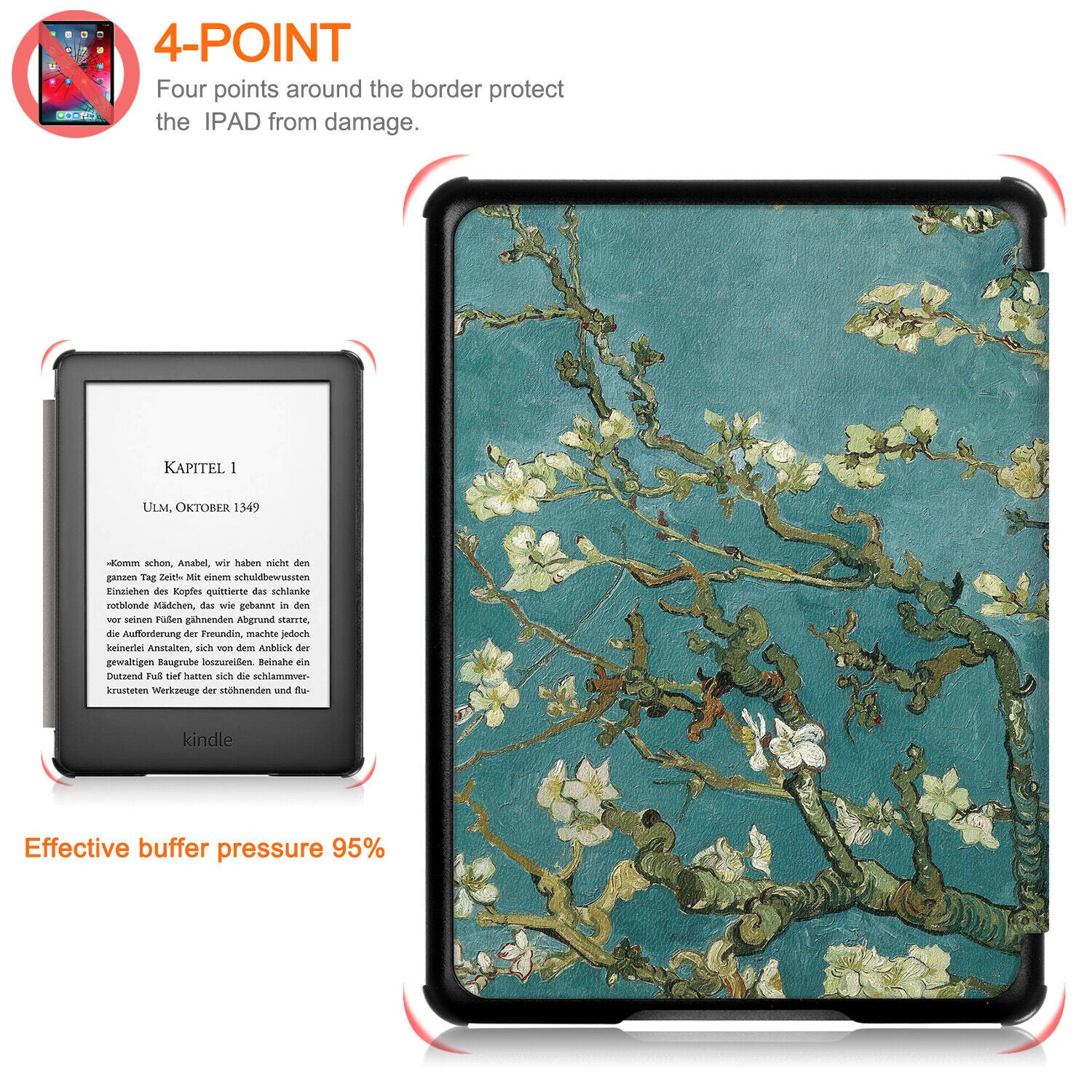 For All-New Amazon Kindle 2019 Case 6" 10th Gen Smart Leather Slim Flip Cover