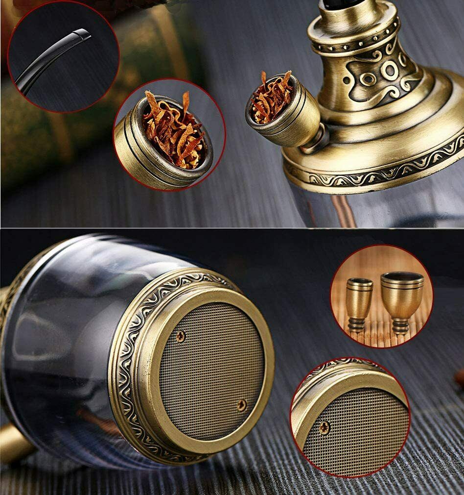 Hokah Portable Bubbler Tobacco Water Smoke Pipe Bong Mini Smoking Pipe FULL PACK