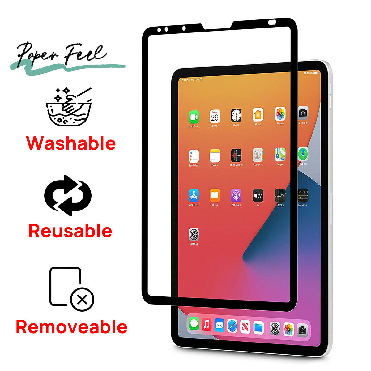Paper-Like Screen Protector Reusable Magnetic For iPad 8 7 2 3 4 Pro 11 12.9 9.7