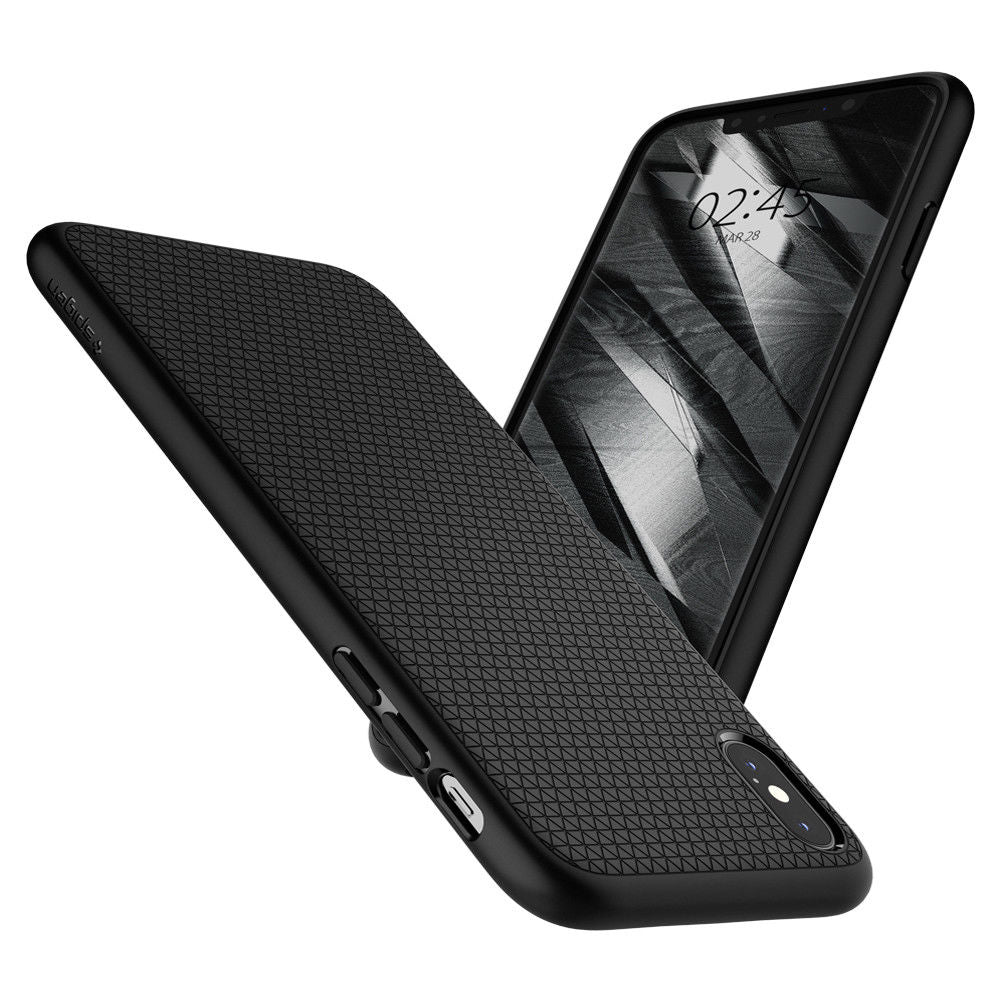 iPhone XR Case Genuine SPIGEN Soft Liquid Air Armor Slim Cover Apple-Black