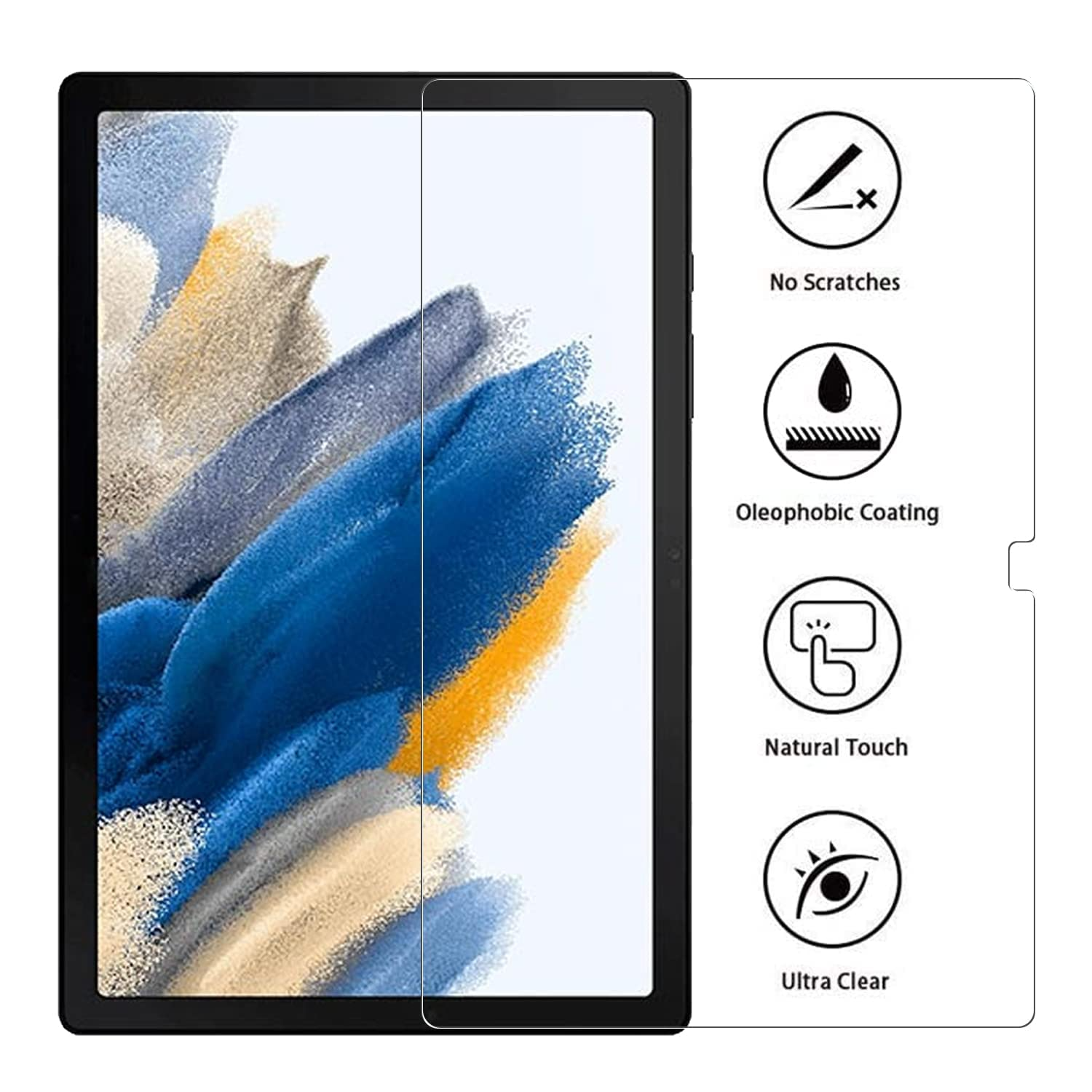 Galaxy Tab S6 lite Screen Protector Tempered Glass Full Cover