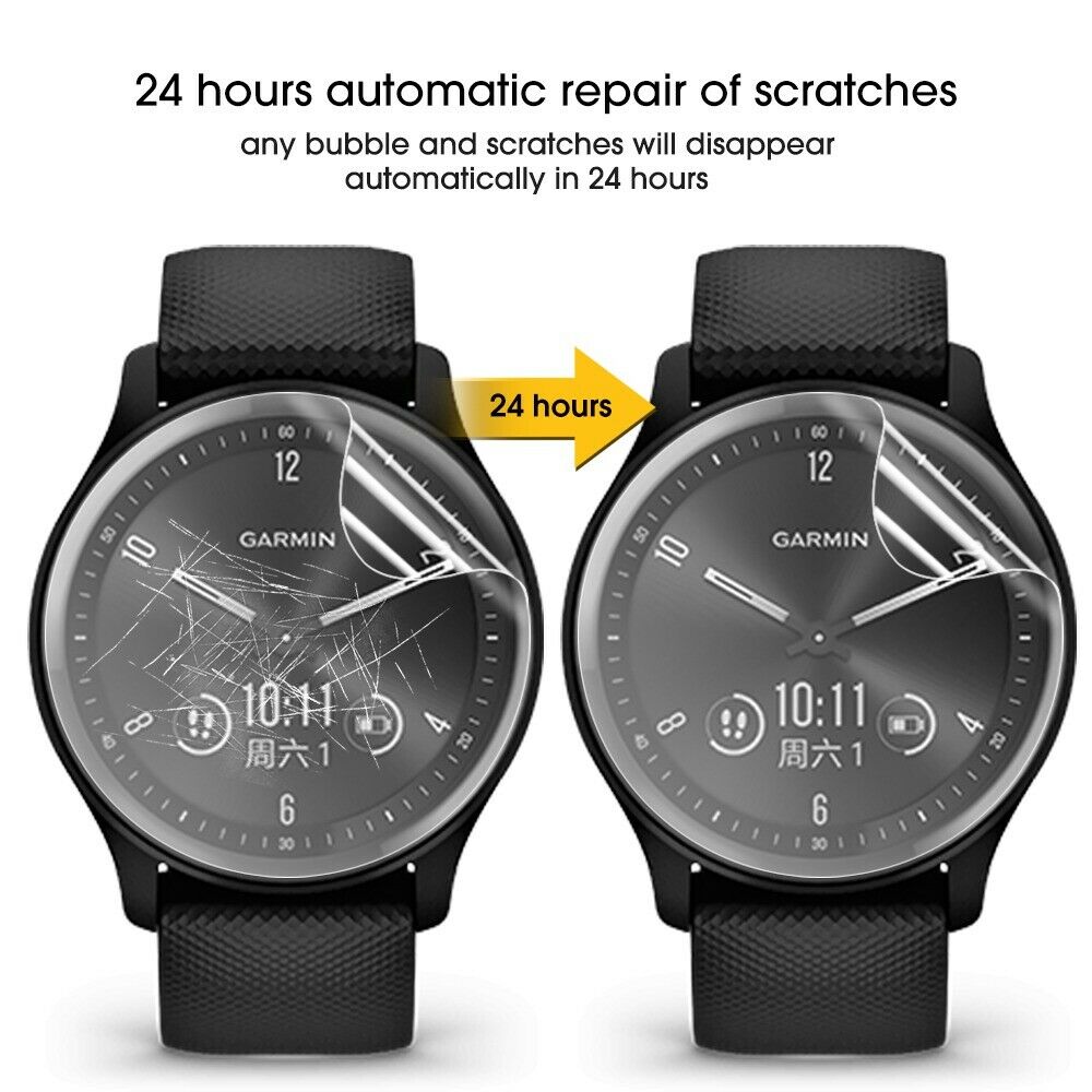 3x For Garmin Vivomove Style Sport Screen Protector Full Cover Hydrogel HD Film