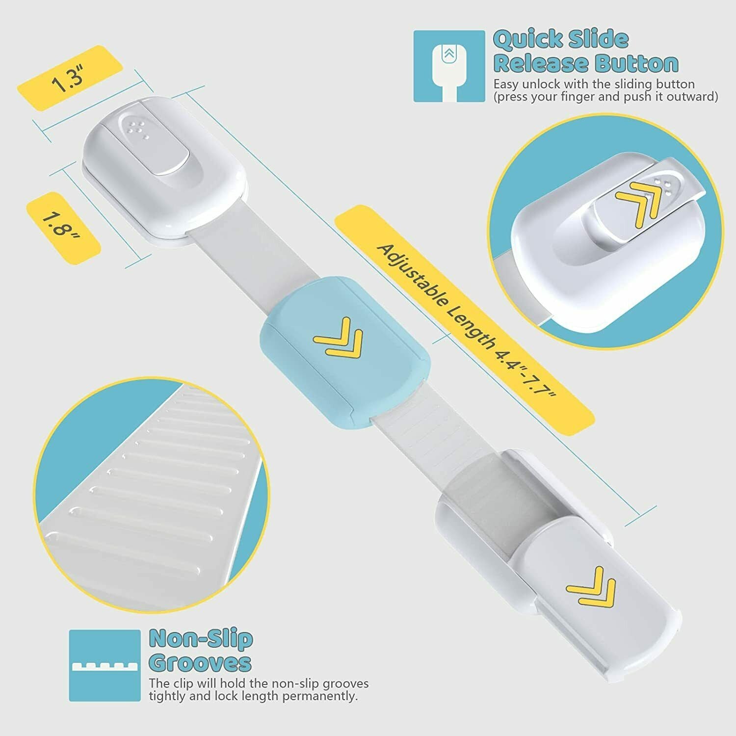 10/15 Child Kids Baby Safety Lock Door Fridge Drawers Cupboard Cabinet Adhesive