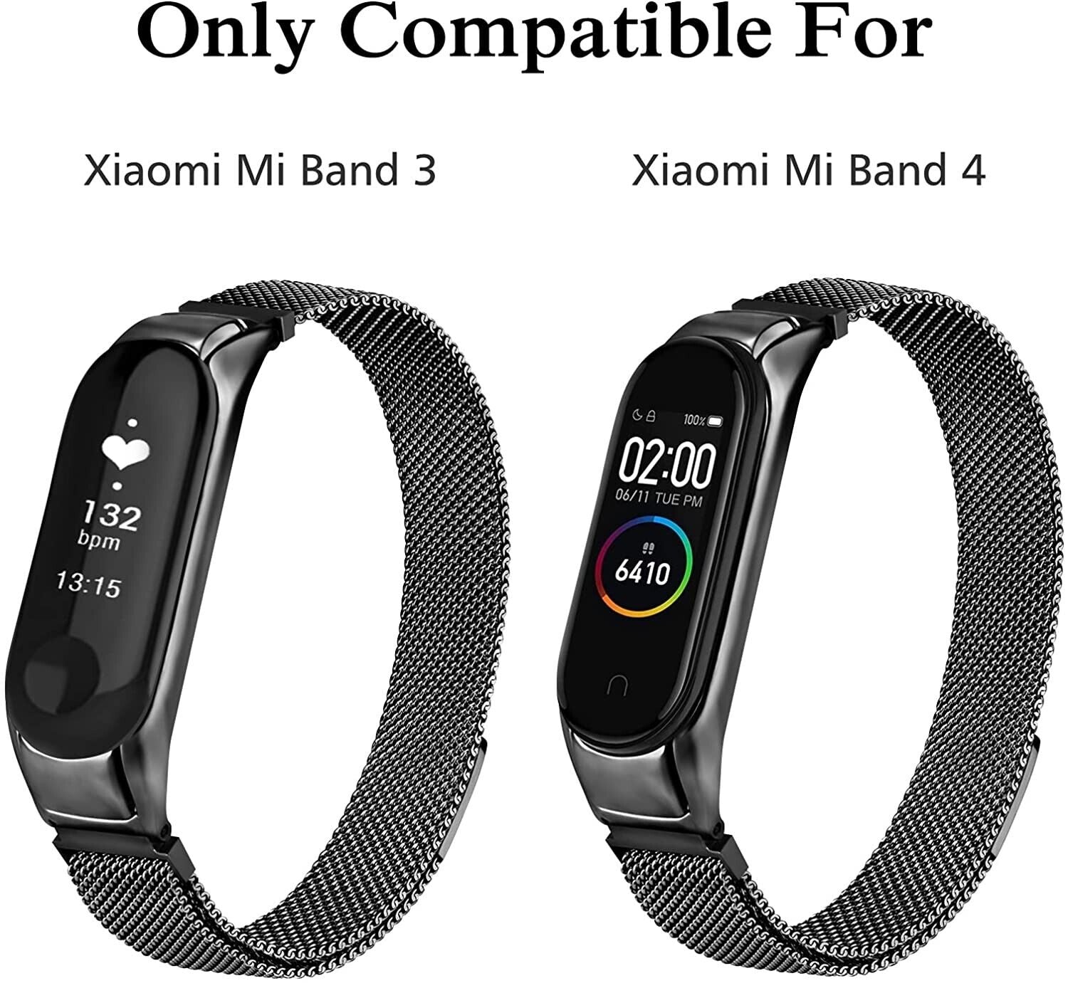 Wristband Strap Stainless Steel Replacement Metal Band For Xiaomi Mi Band 5 6 AU