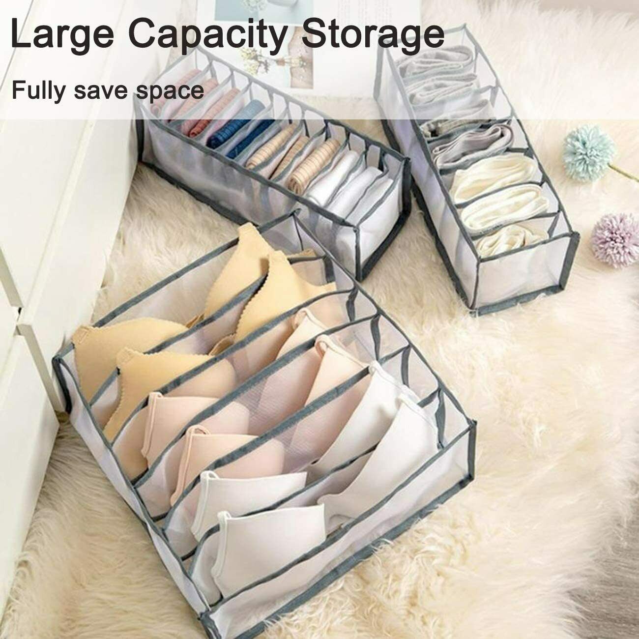 Foldable Drawer Organizer Divider Bra Sock Underwear Storage Closet Wardrobe Box
