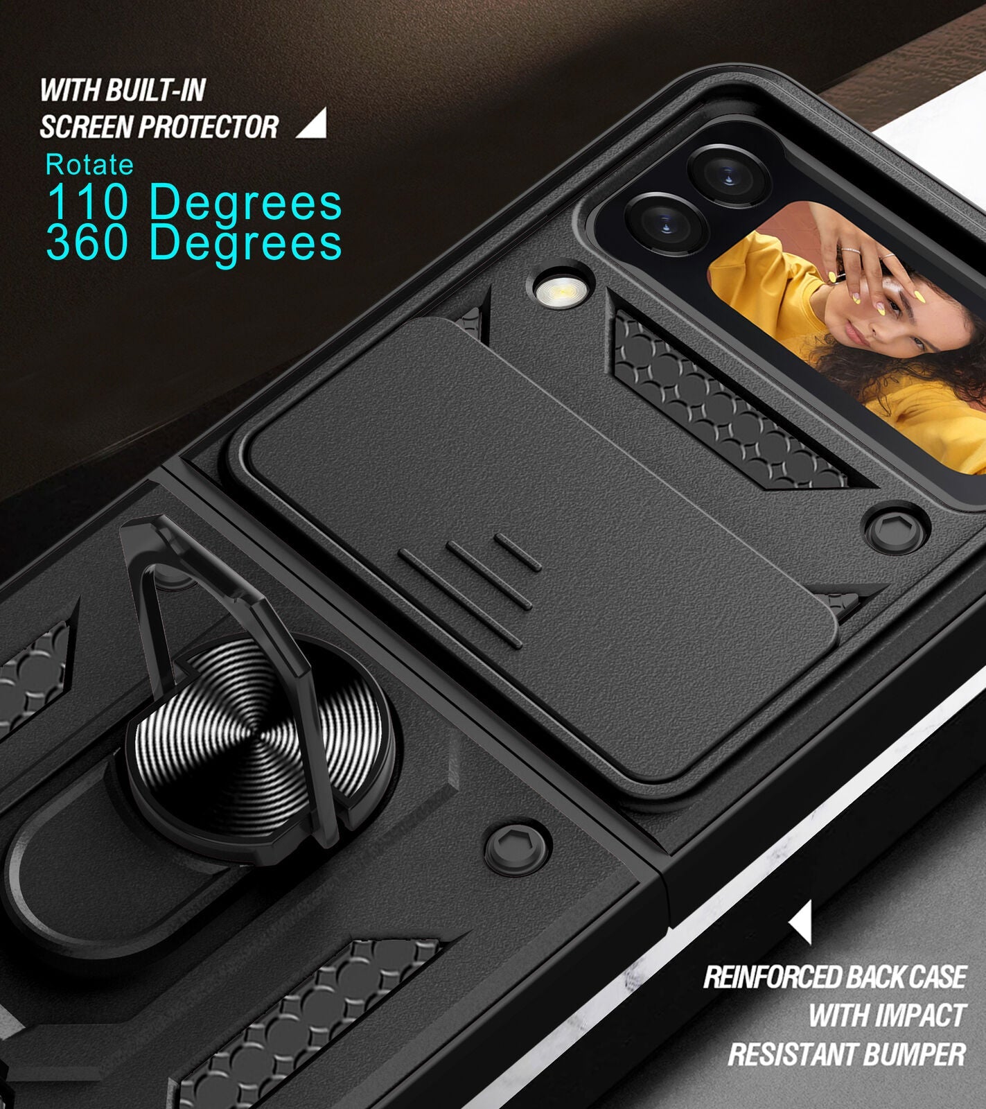 For Samsung Galaxy Z Fold 5 4 Flip 5 4 5G Case Cover Shockproof Rugged Ring Holder