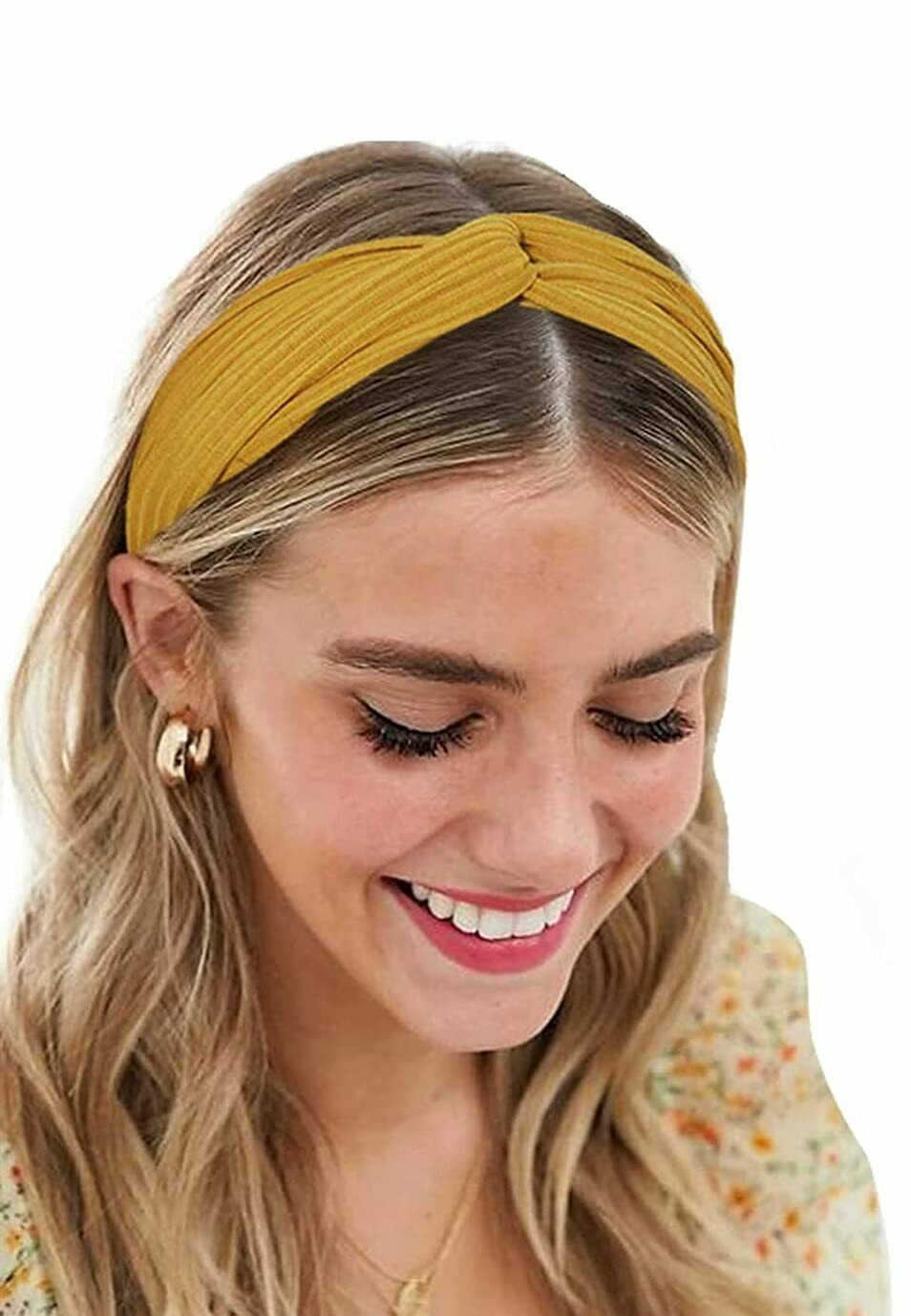 Women Girls Knotted Headband Twist Knot Head Wrap Elastic Flower Hair Band AU