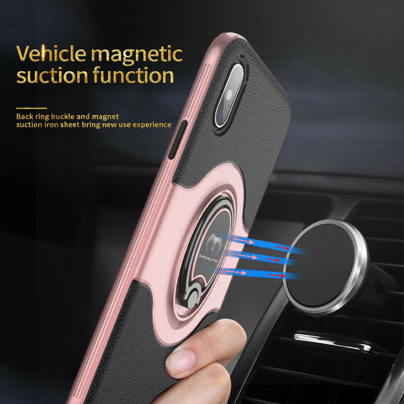 iPhone XR Ring Magnetic Shockproof Hybrid TPU Bumper Case